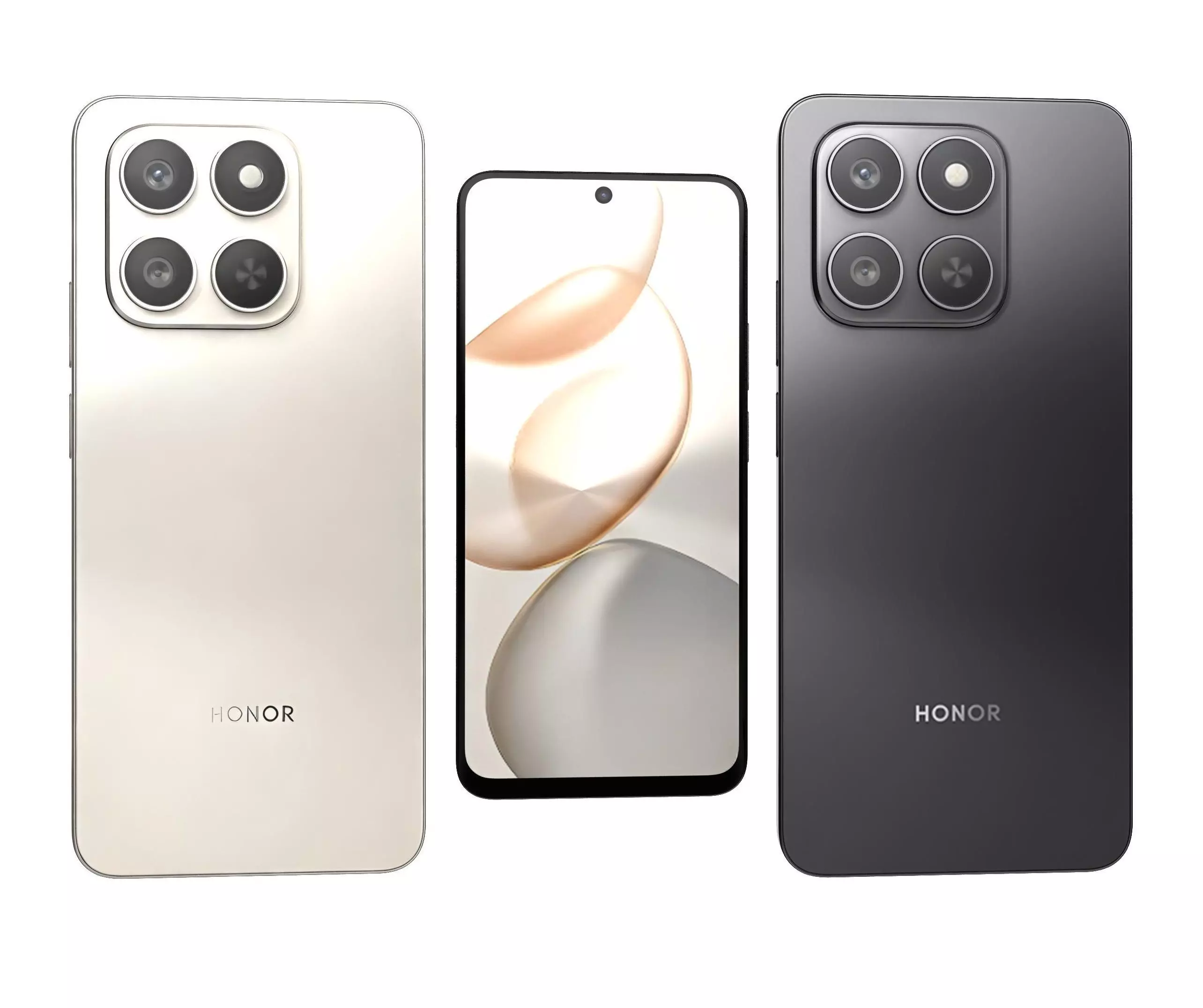 Honor X7d 4G Black And Gold 3D model_0