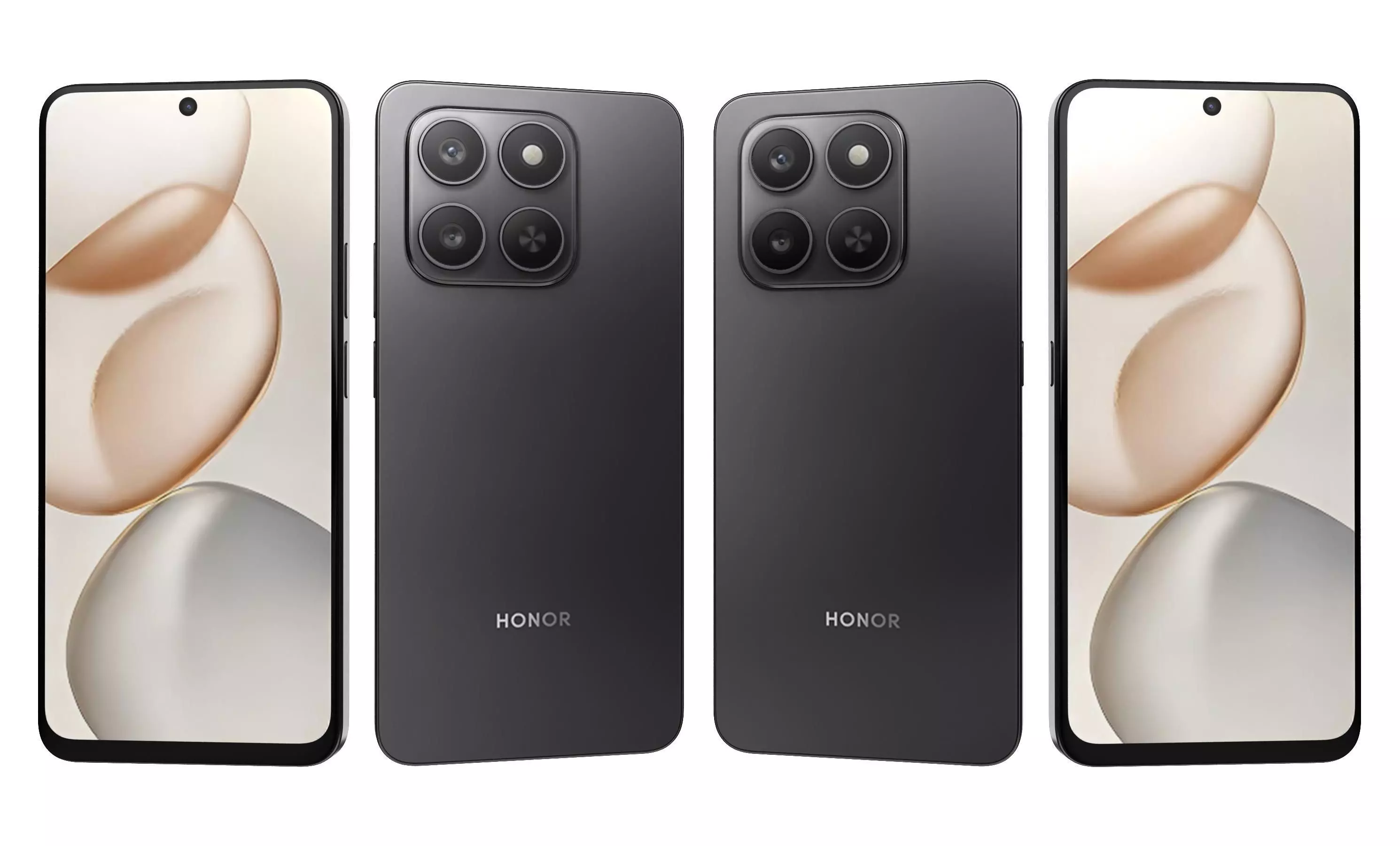 Honor X7d 4G Black And Gold 3D model_19