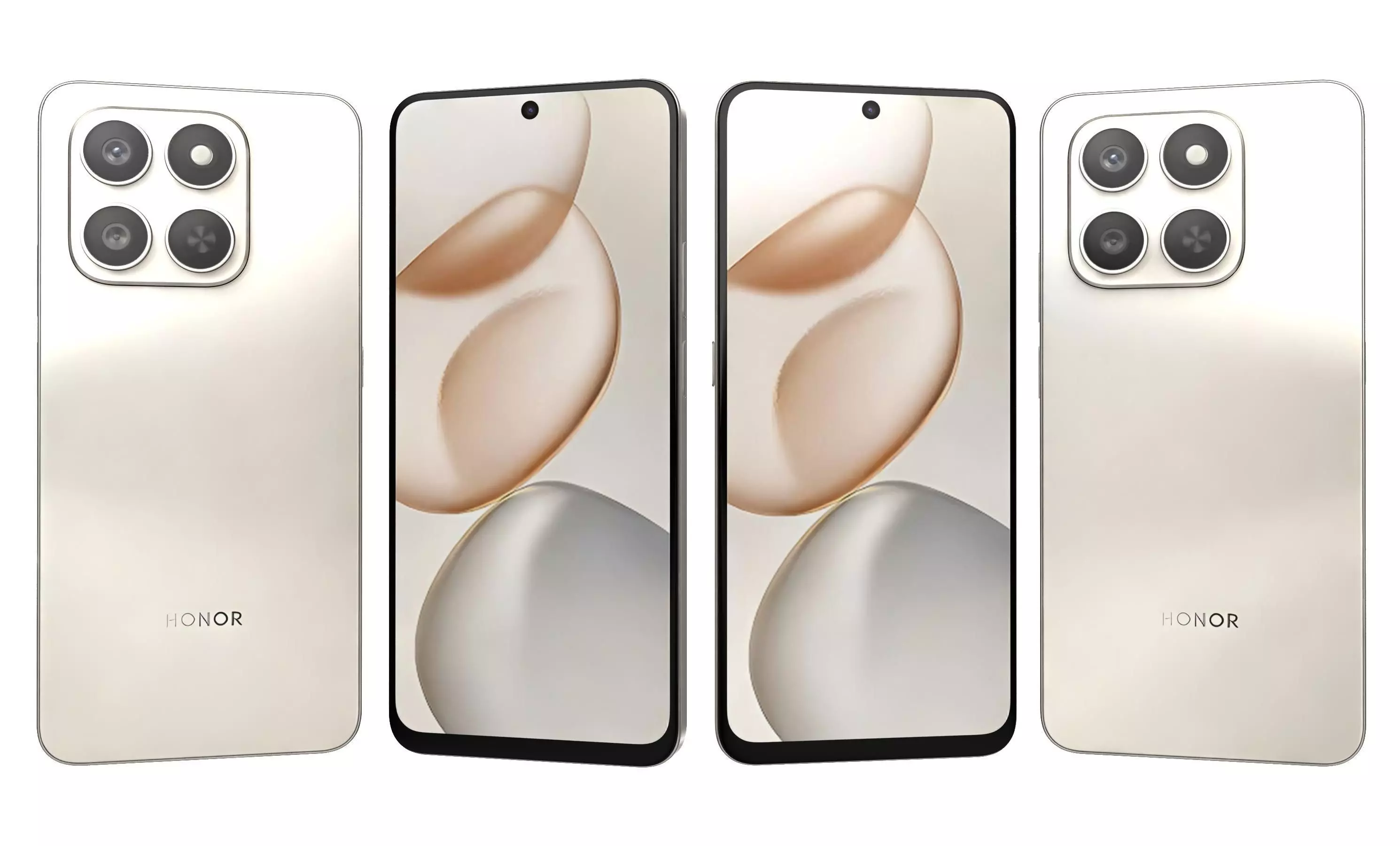 Honor X7d 4G Black And Gold 3D model_20