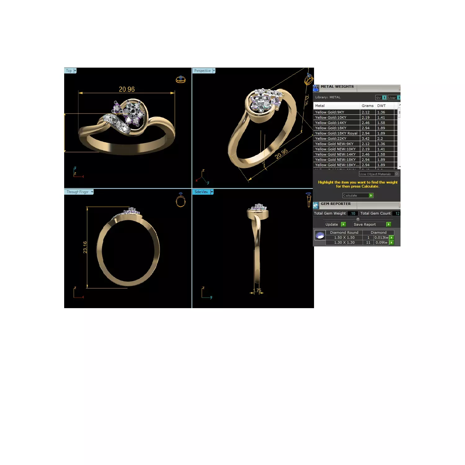  Women Ring Render 3dm STL MTL SLC JCD OBJ FBX Details 3D print model_9