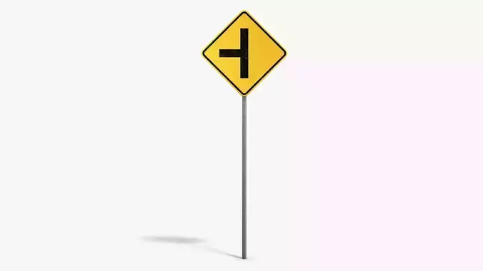 Crossing Sign Low-poly 3D model