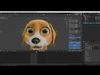 Cute Cartoon Dog Low-poly 3D model_1