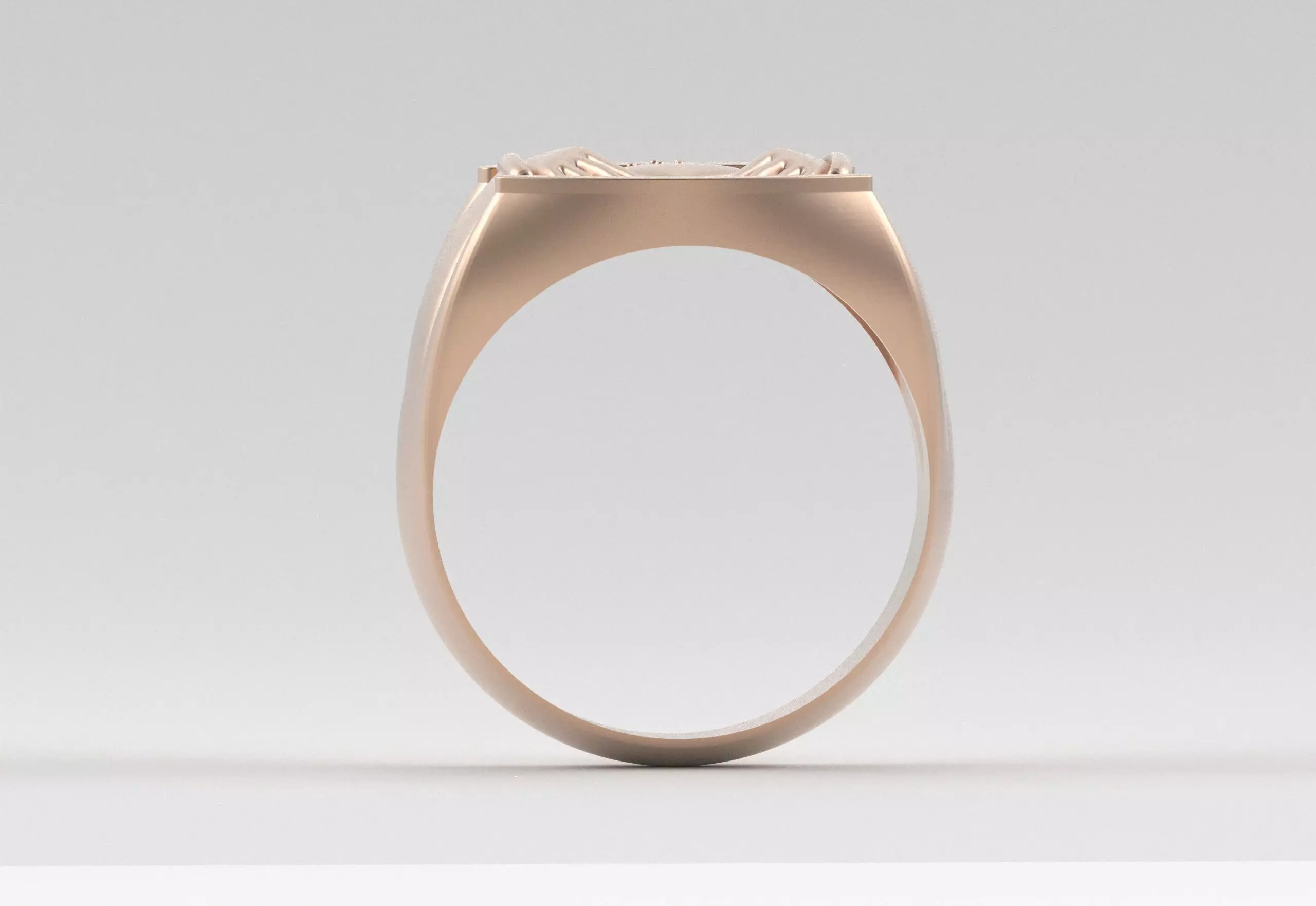 Men Claddagh Ring Hands Heart Loyalty 3D print model_8