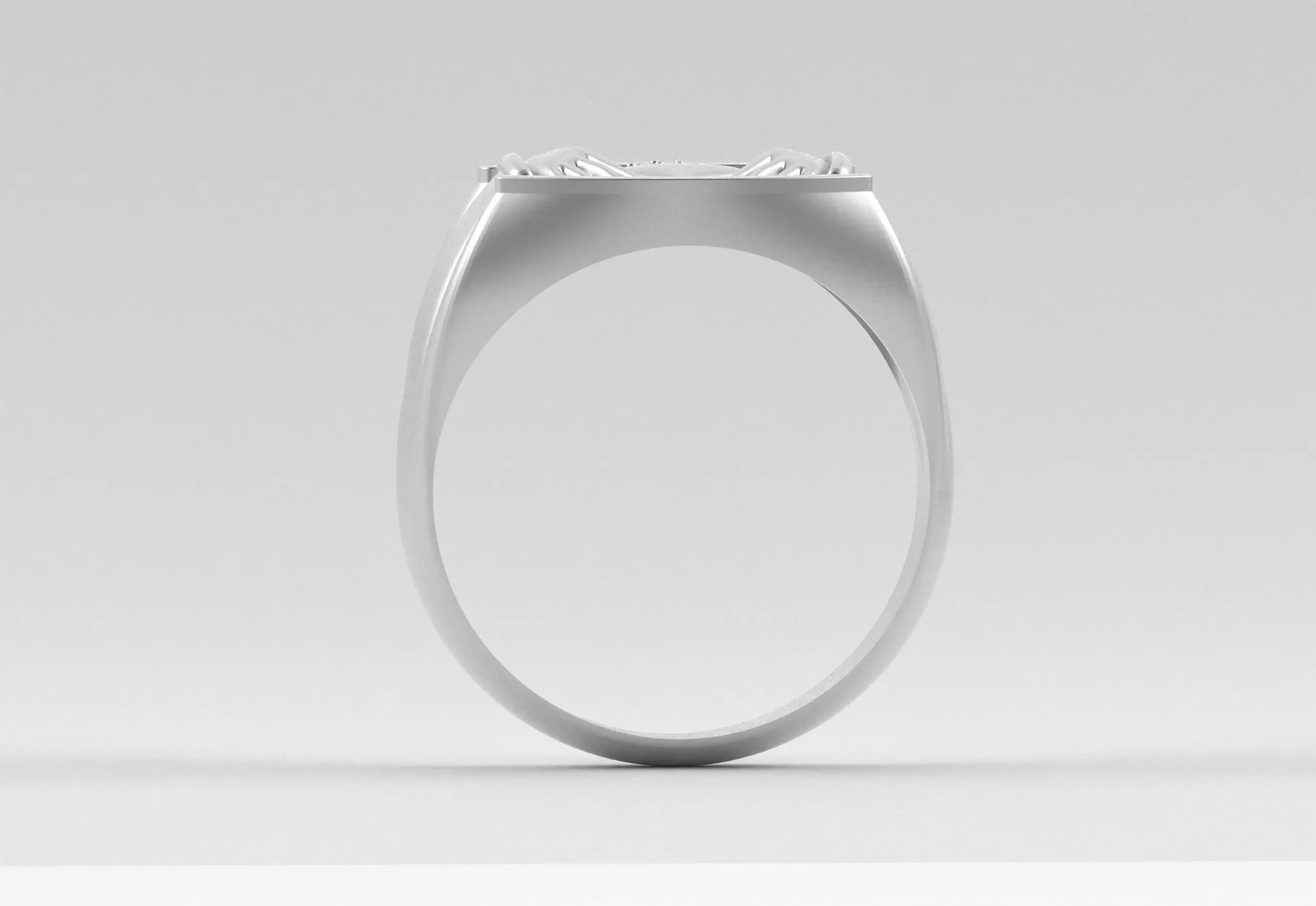 Men Claddagh Ring Hands Heart Loyalty 3D print model_14