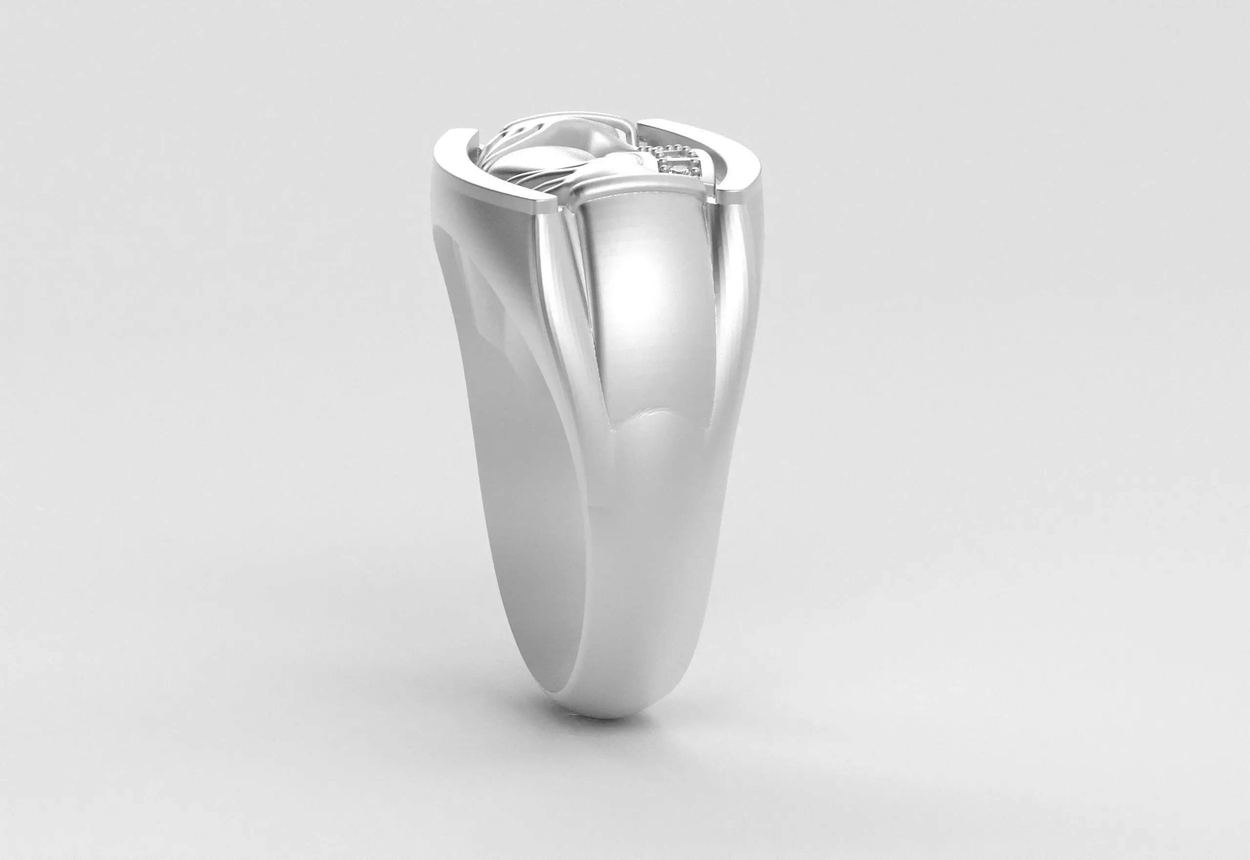 Men Claddagh Ring Hands Heart Loyalty 3D print model_17