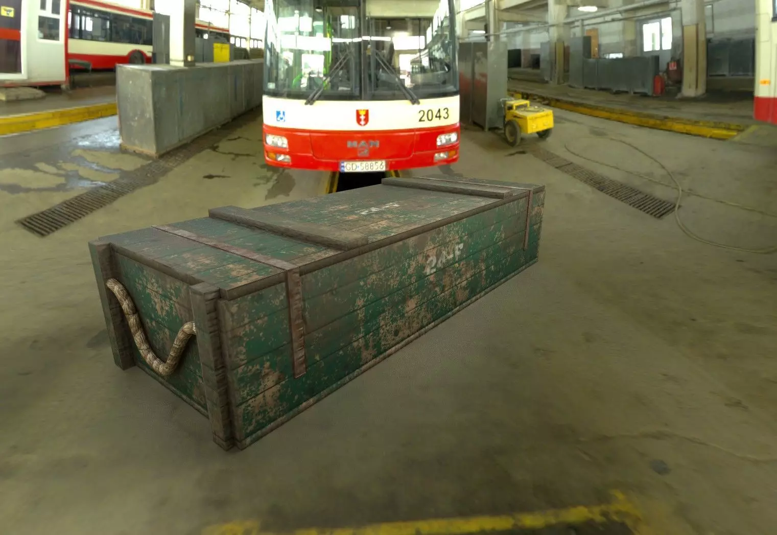 Military Ammo Crate Game Ready 3D Model Free low-poly 3D model_0