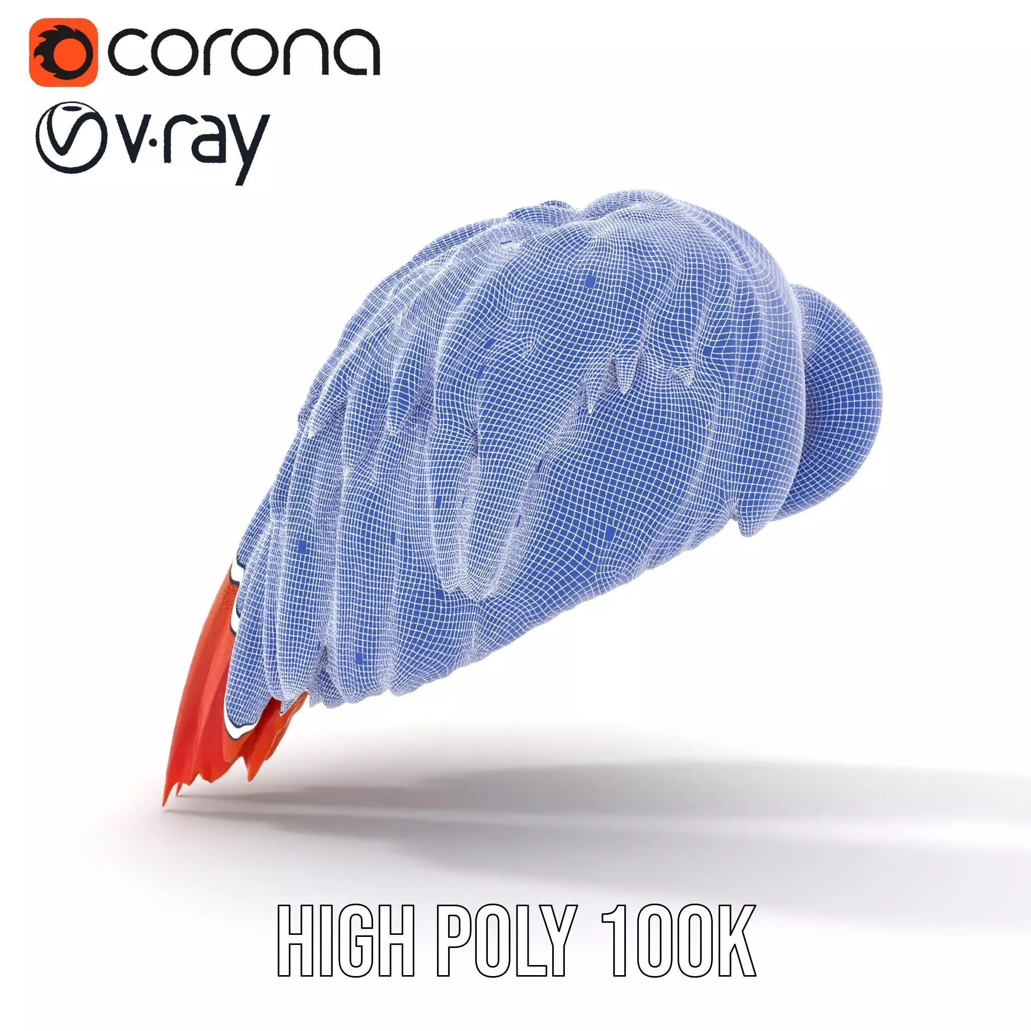 Feathered Wing model pack Low-poly 3D model_34