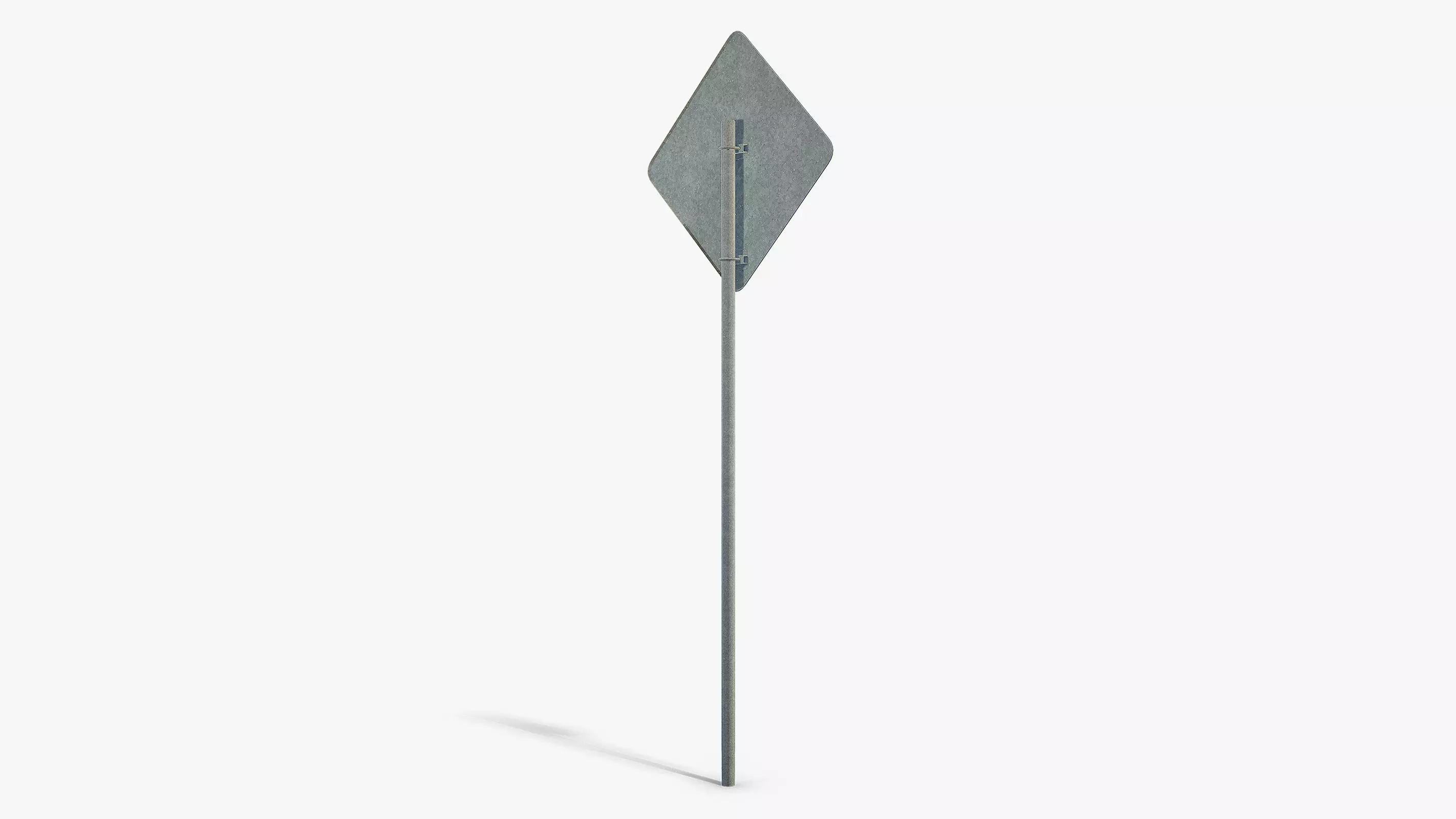 U-Turn Sign Low-poly 3D model_2