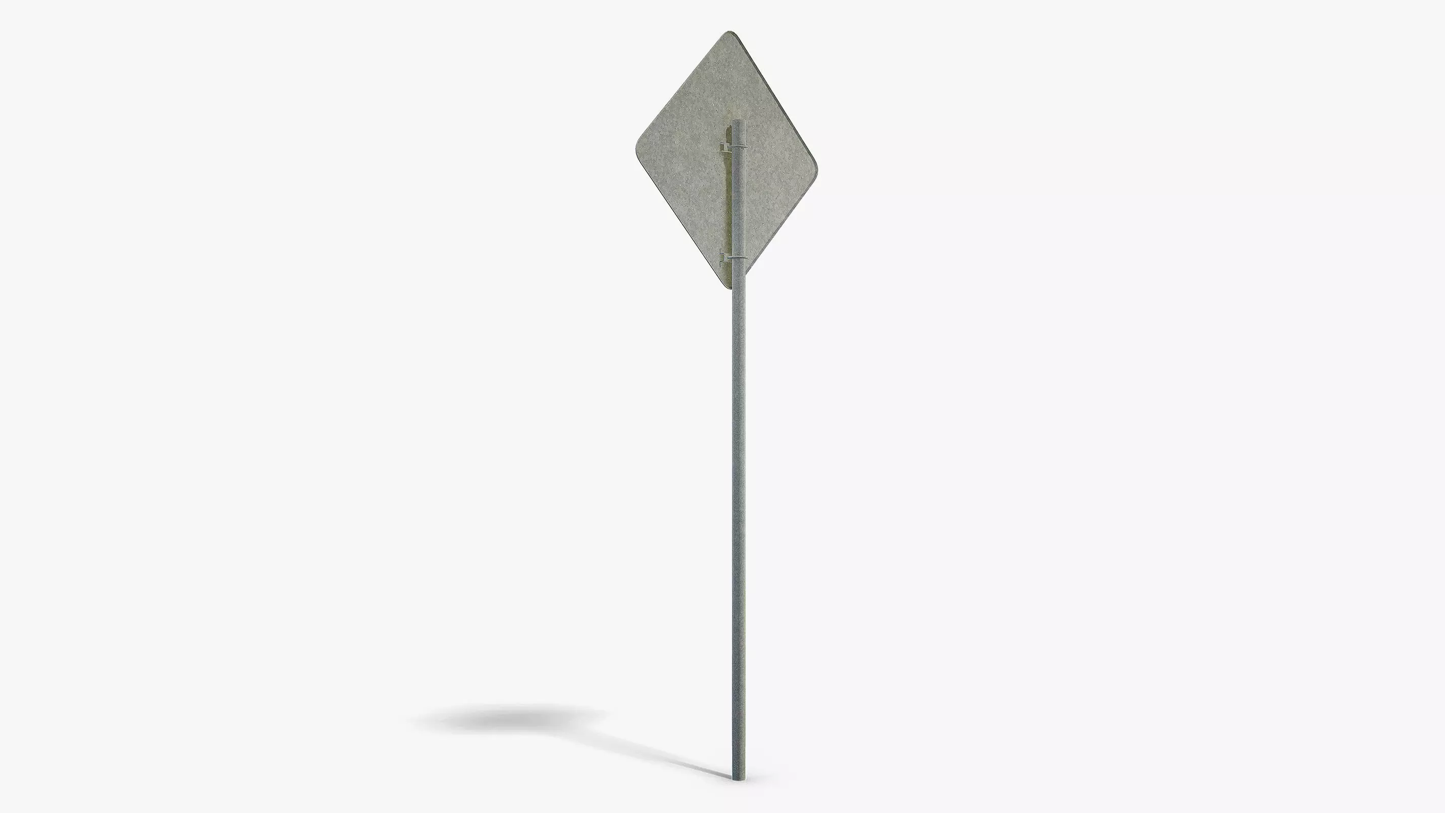 U-Turn Sign Low-poly 3D model_4