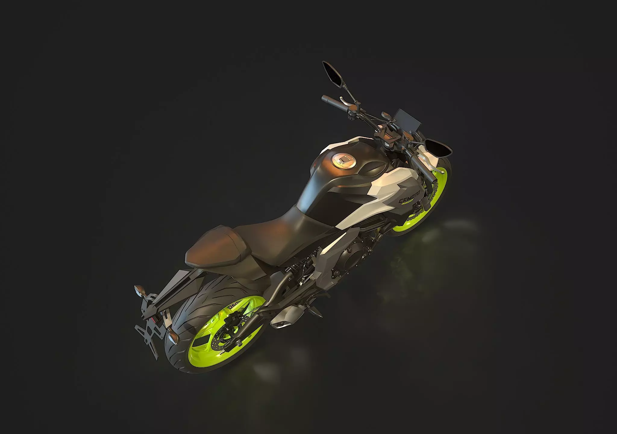 Base model CF Moto 650 NK 2023 3D model_4