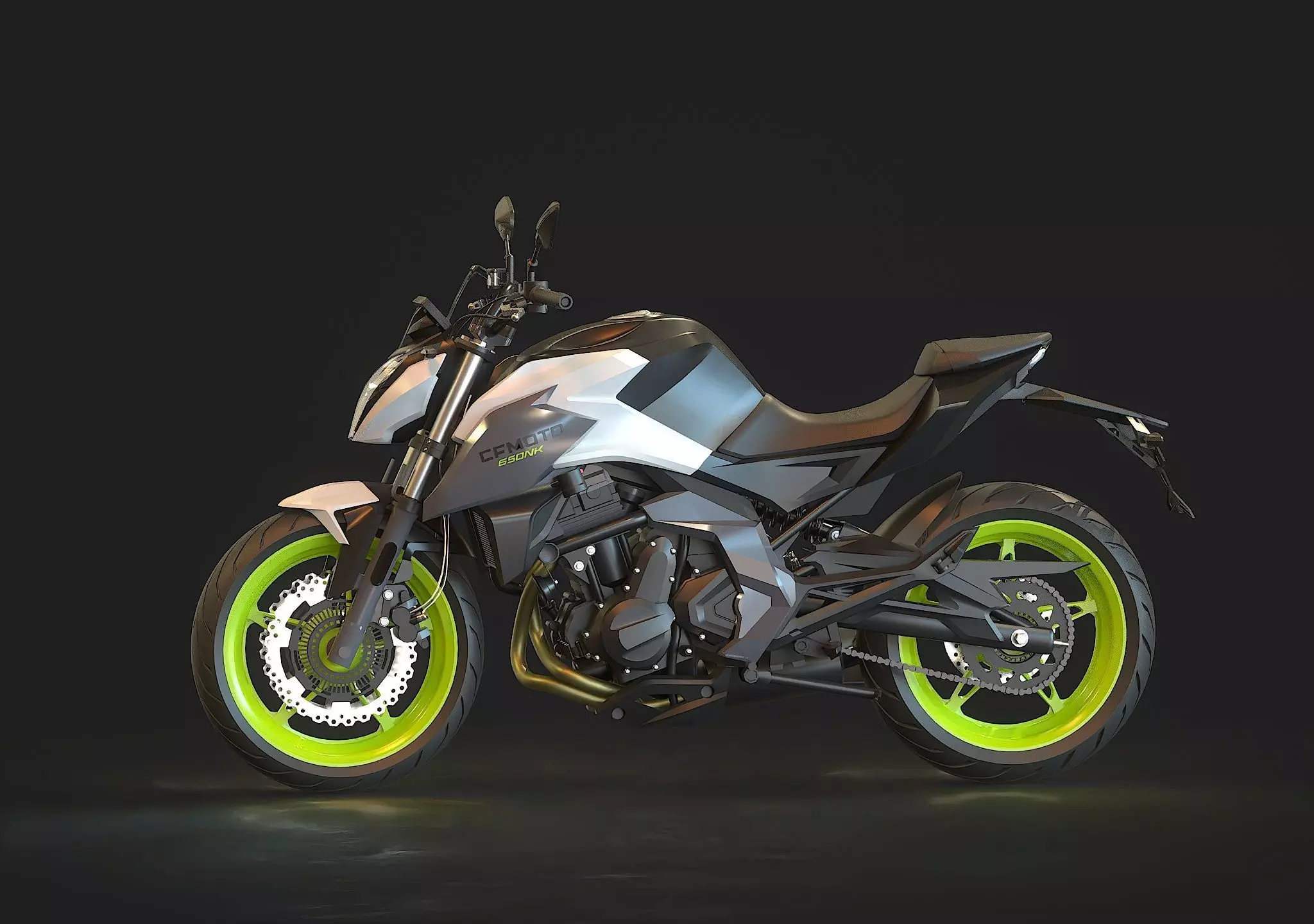 Base model CF Moto 650 NK 2023 3D model_3