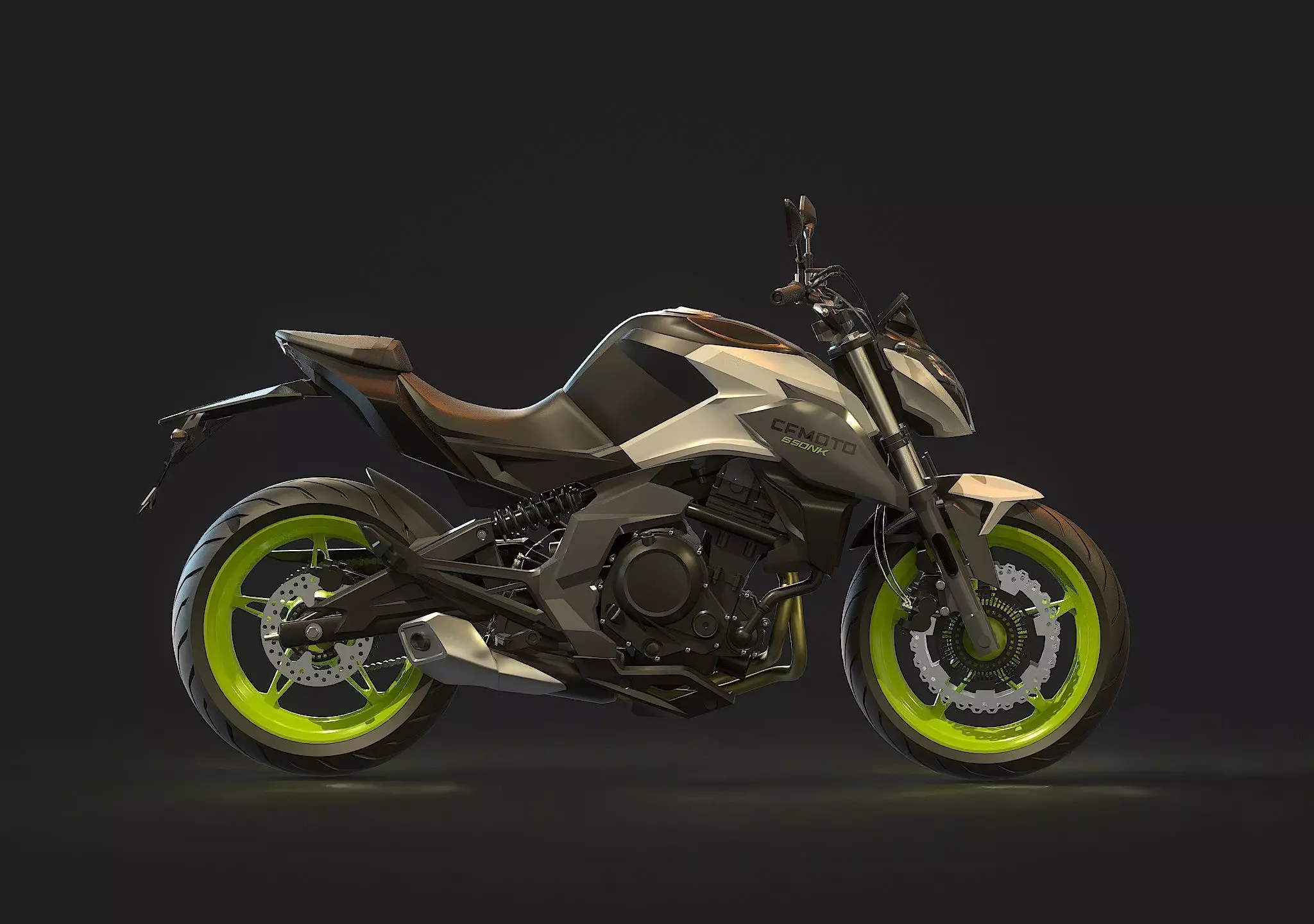 Base model CF Moto 650 NK 2023 3D model_5