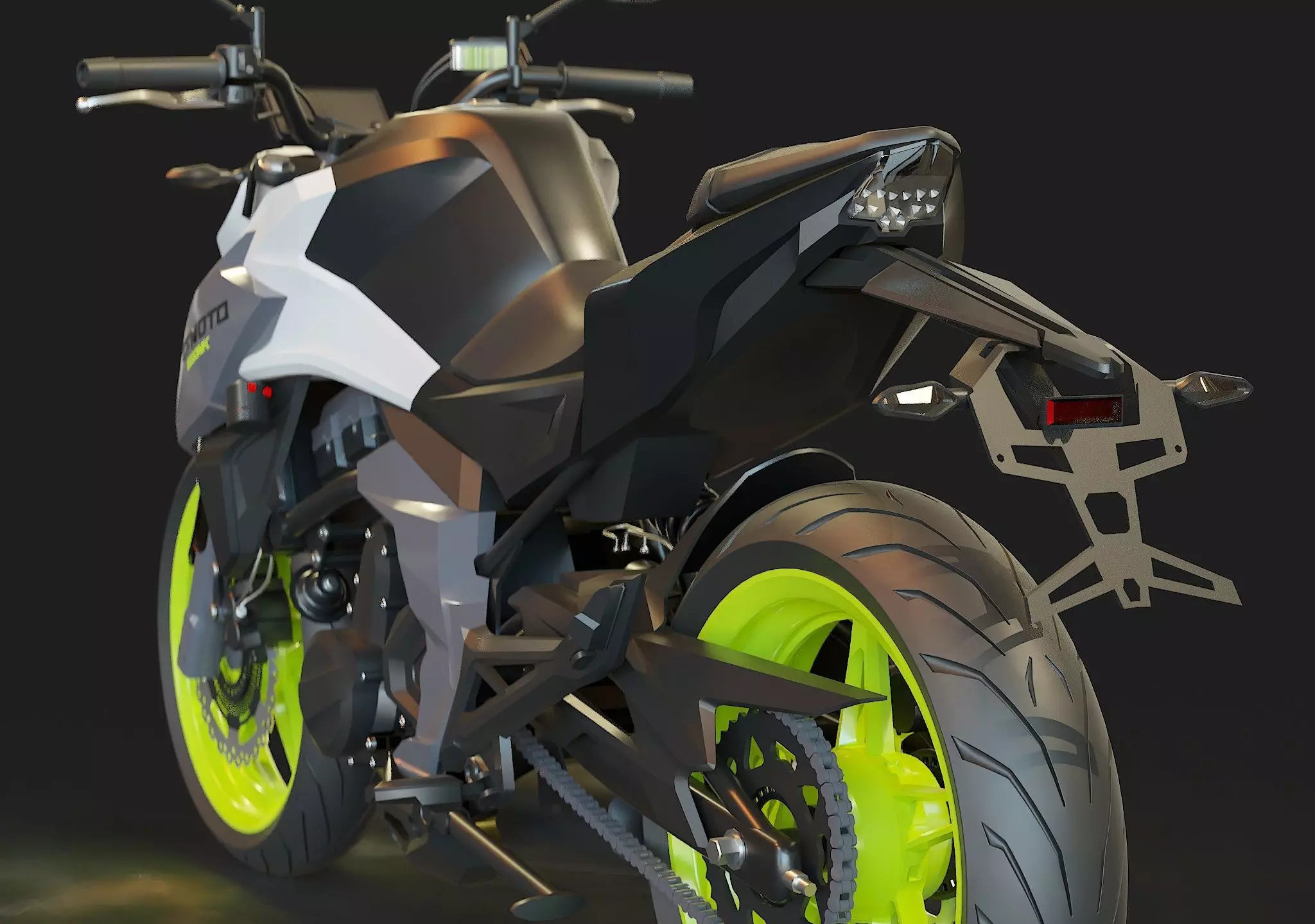 Base model CF Moto 650 NK 2023 3D model_11