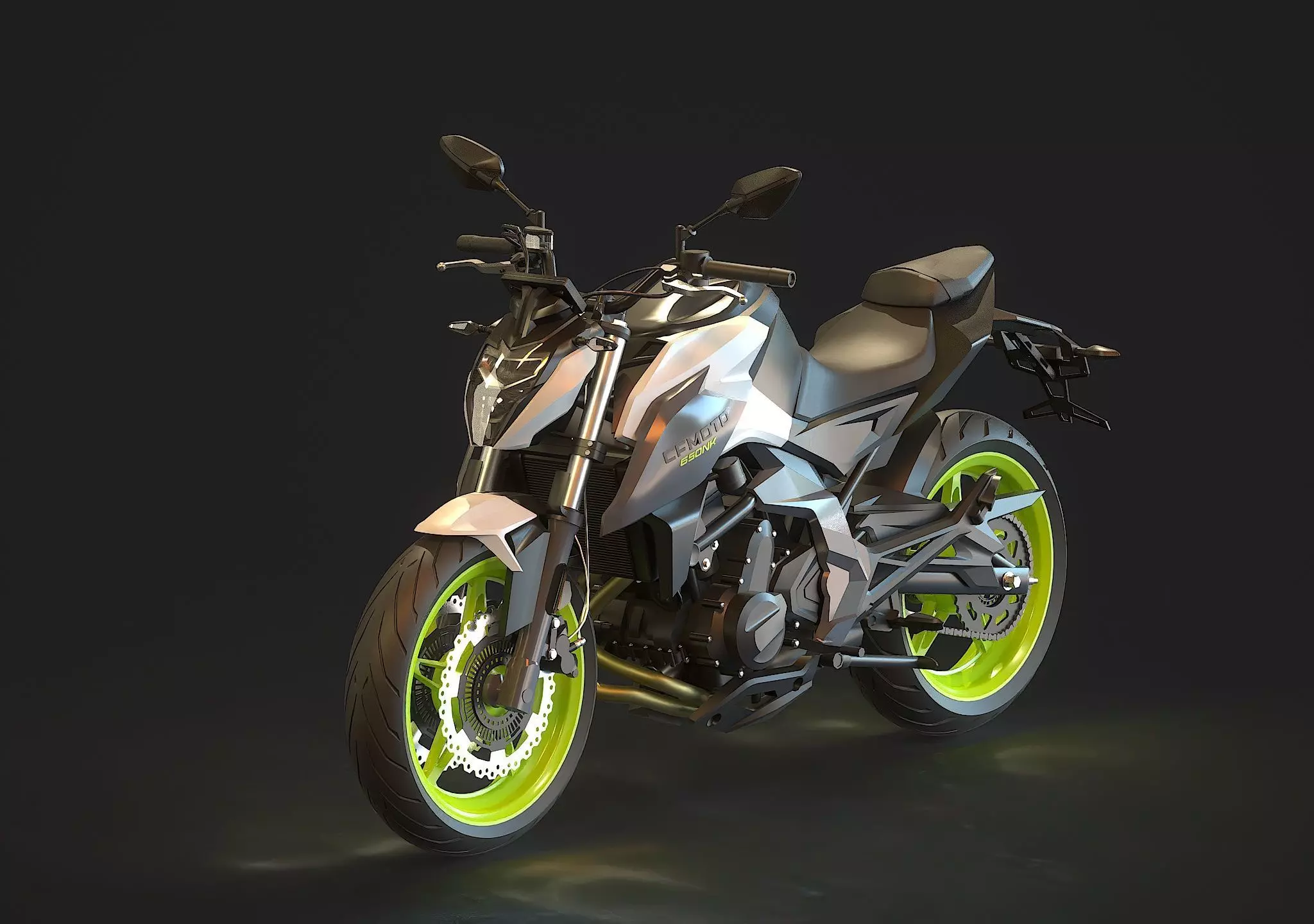 Base model CF Moto 650 NK 2023 3D model_0