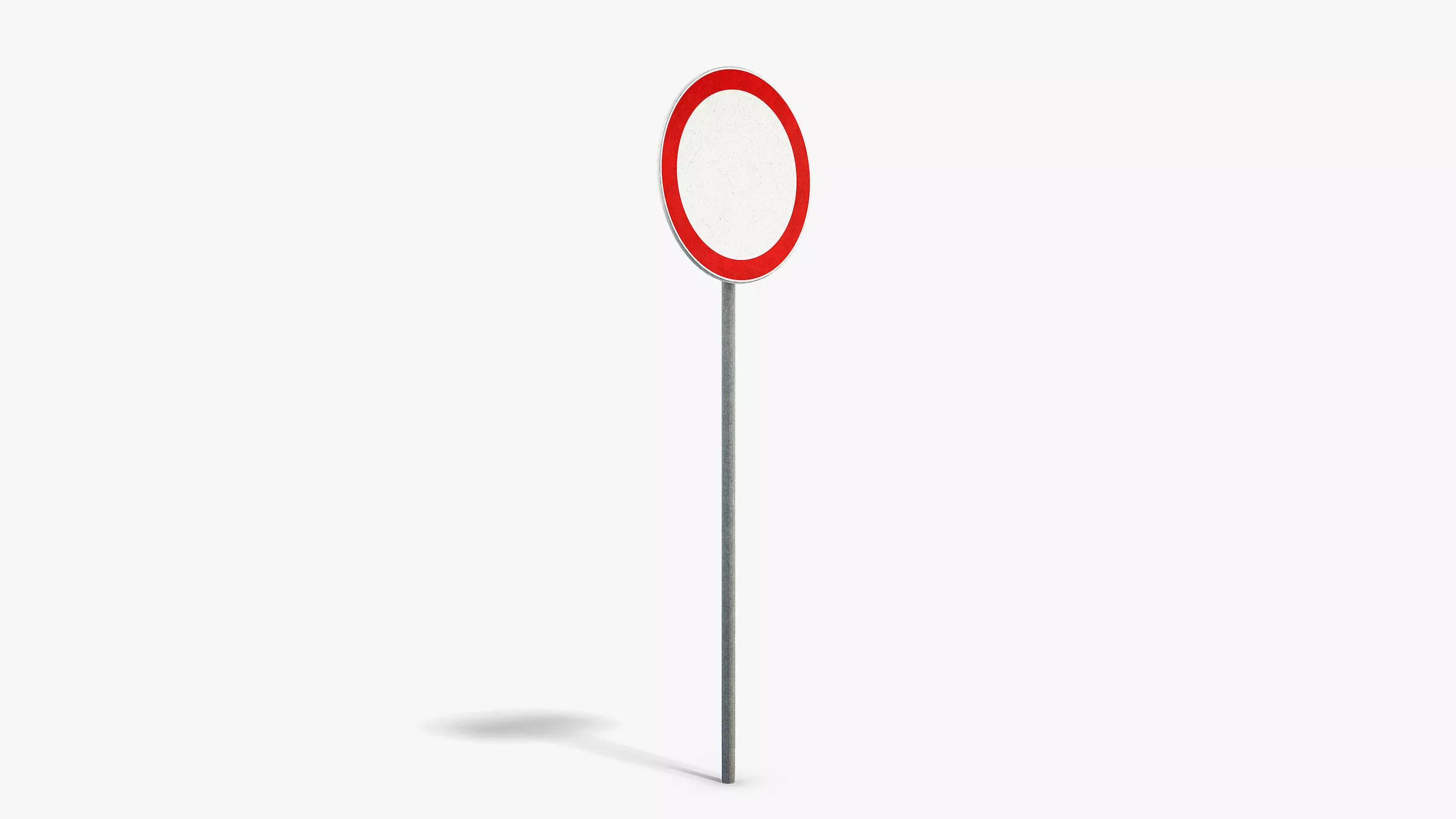 No Entry Sign Low-poly 3D model_1