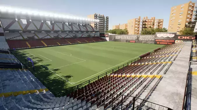 ESTADIO DE VALLECAS RAYO VALLECANO 3D SKETCHUP TWINMOTION