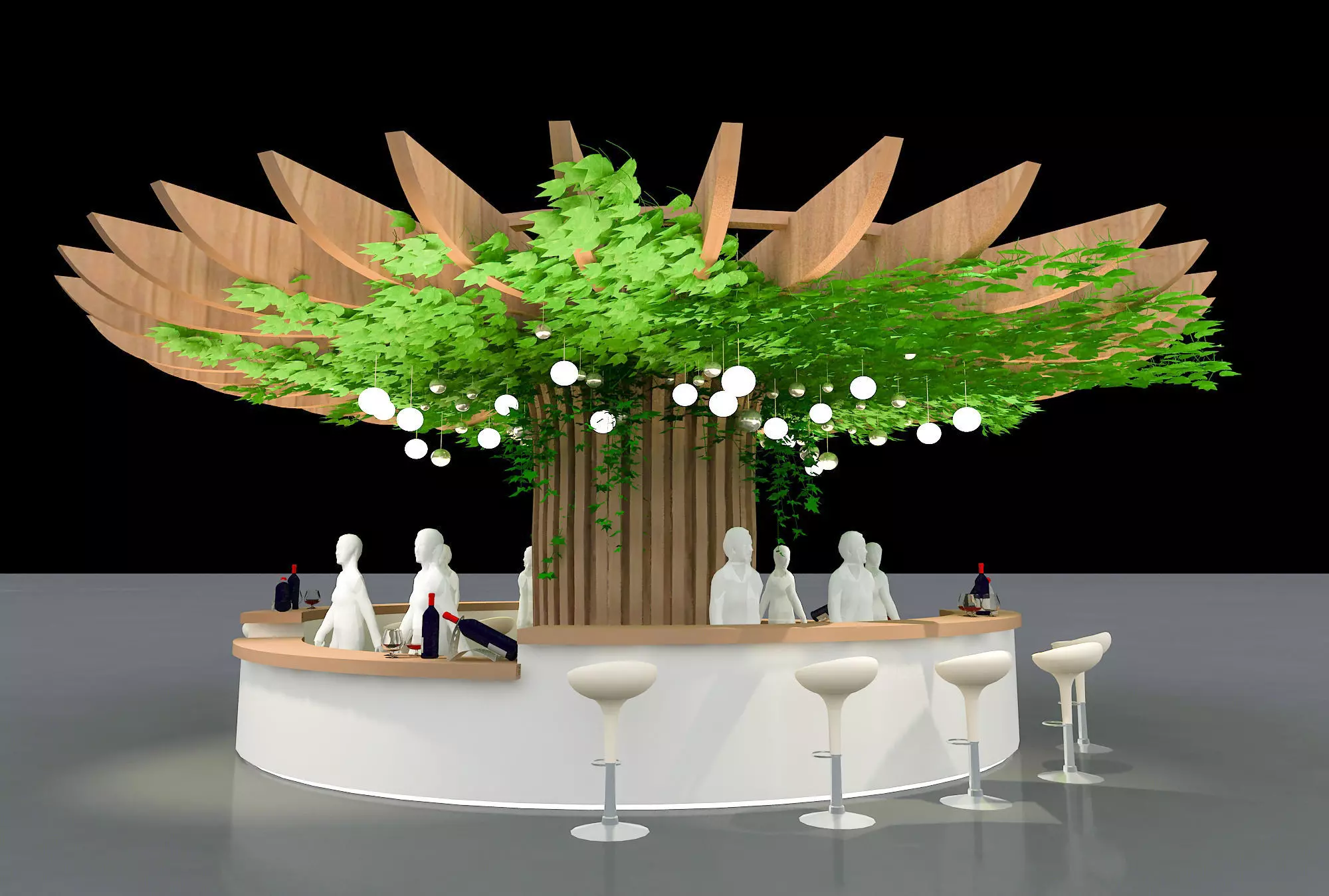 bar counter 3D model