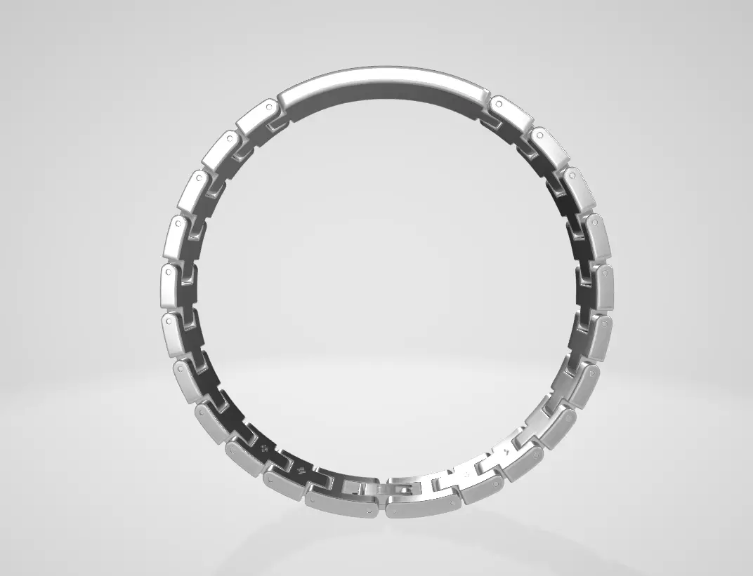 Tommy Hilfiger Mens Stainless Steel Bracelet Silver Color Low-poly 3D model