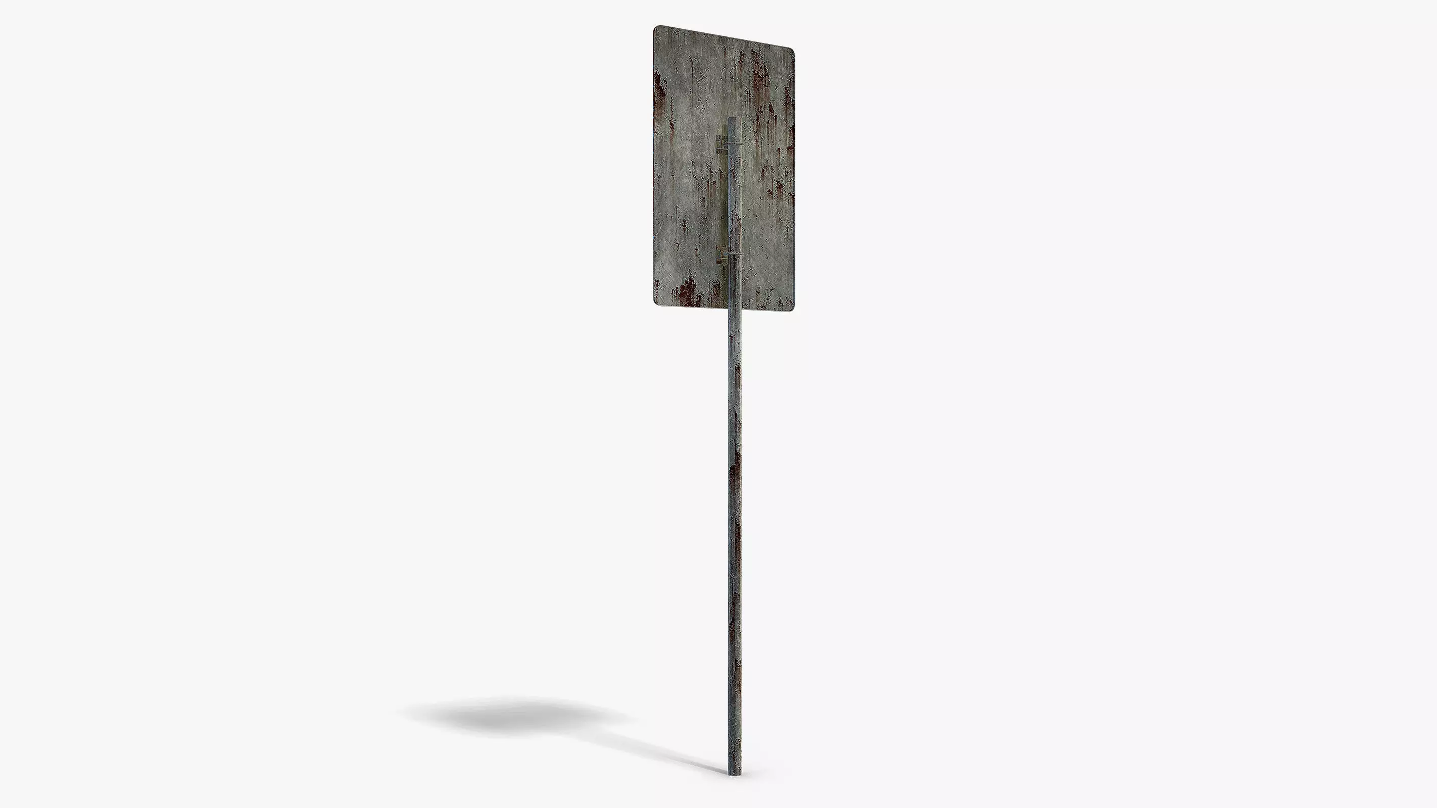 Damaged Highway Sign Low-poly 3D model_4
