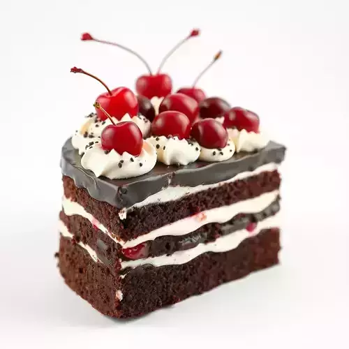 Cherry Chocolate Cake model pack Low-poly 3D model 2