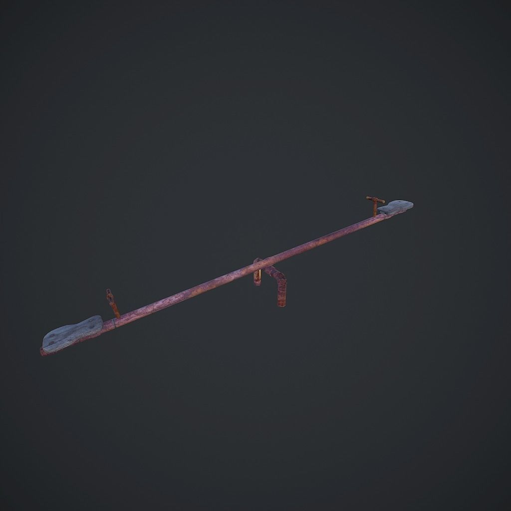 Old teter Low-poly 3D model_0