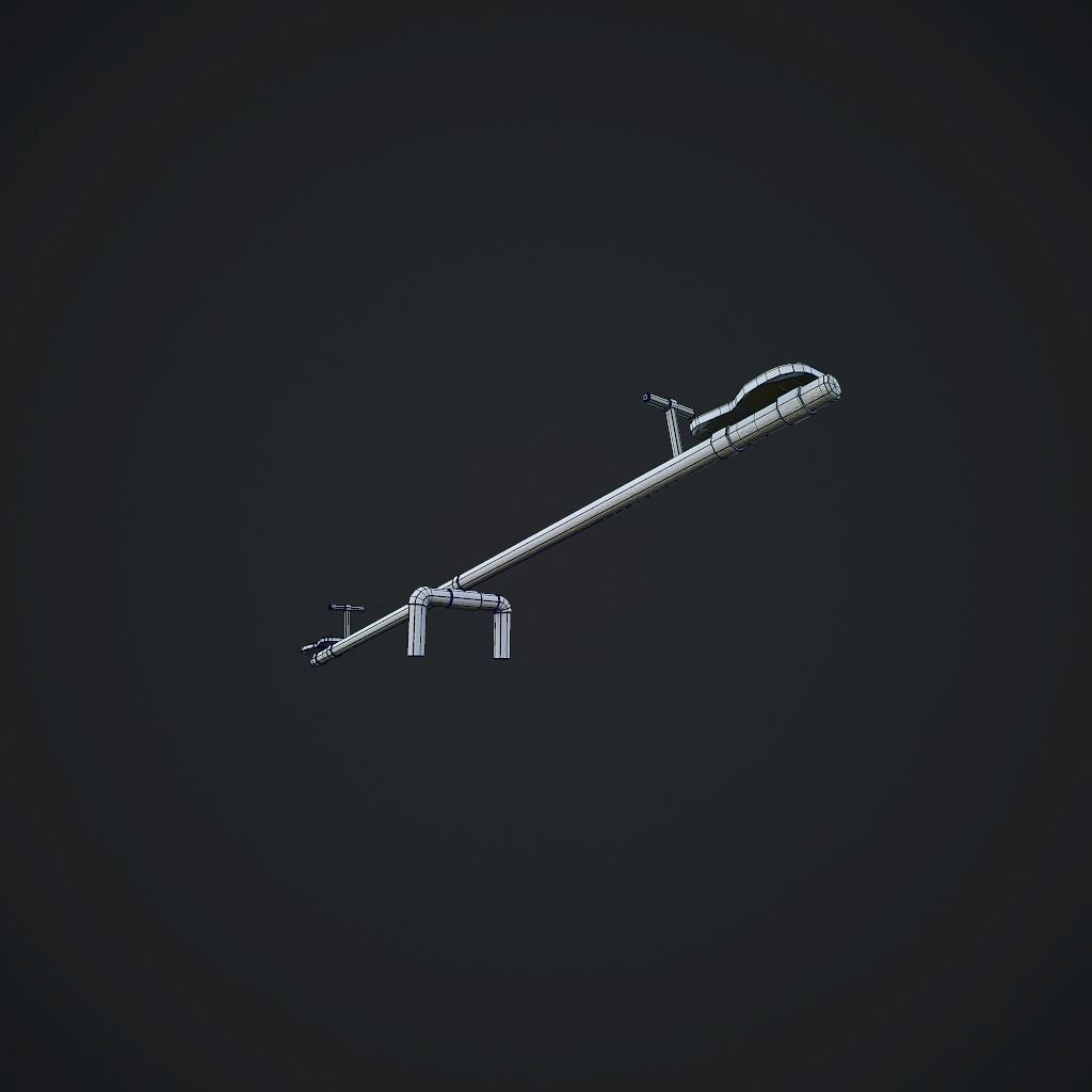 Old teter Low-poly 3D model_5