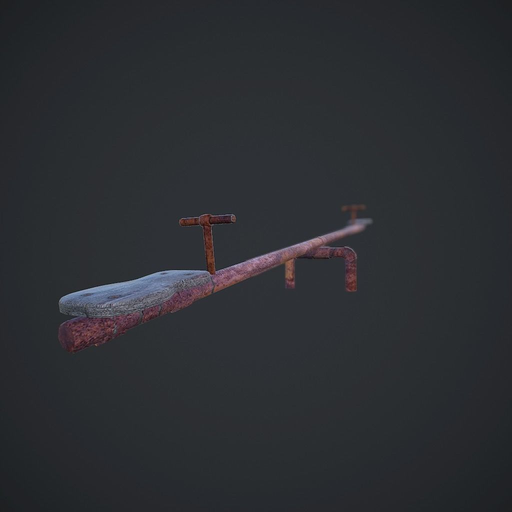 Old teter Low-poly 3D model_2