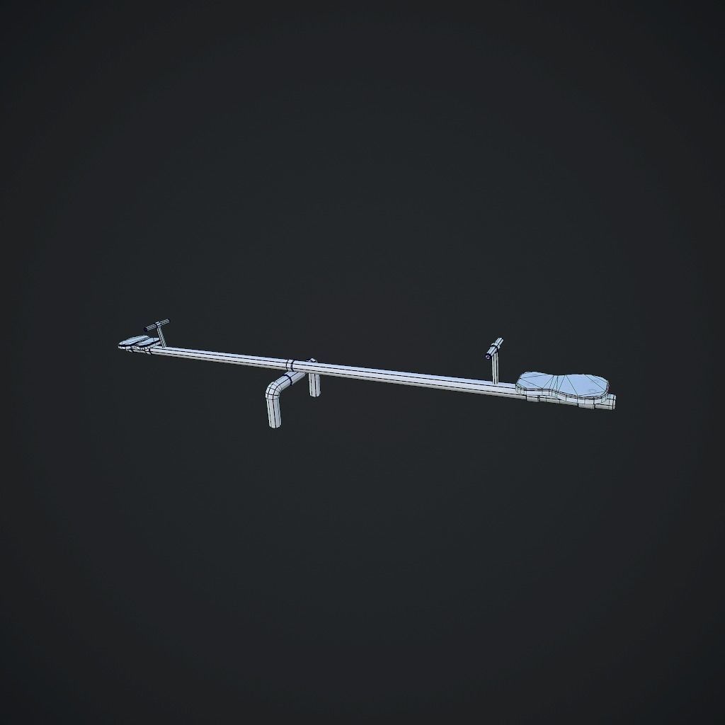 Old teter Low-poly 3D model_6