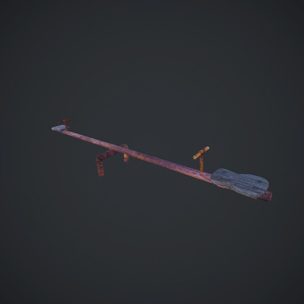 Old teter Low-poly 3D model_3