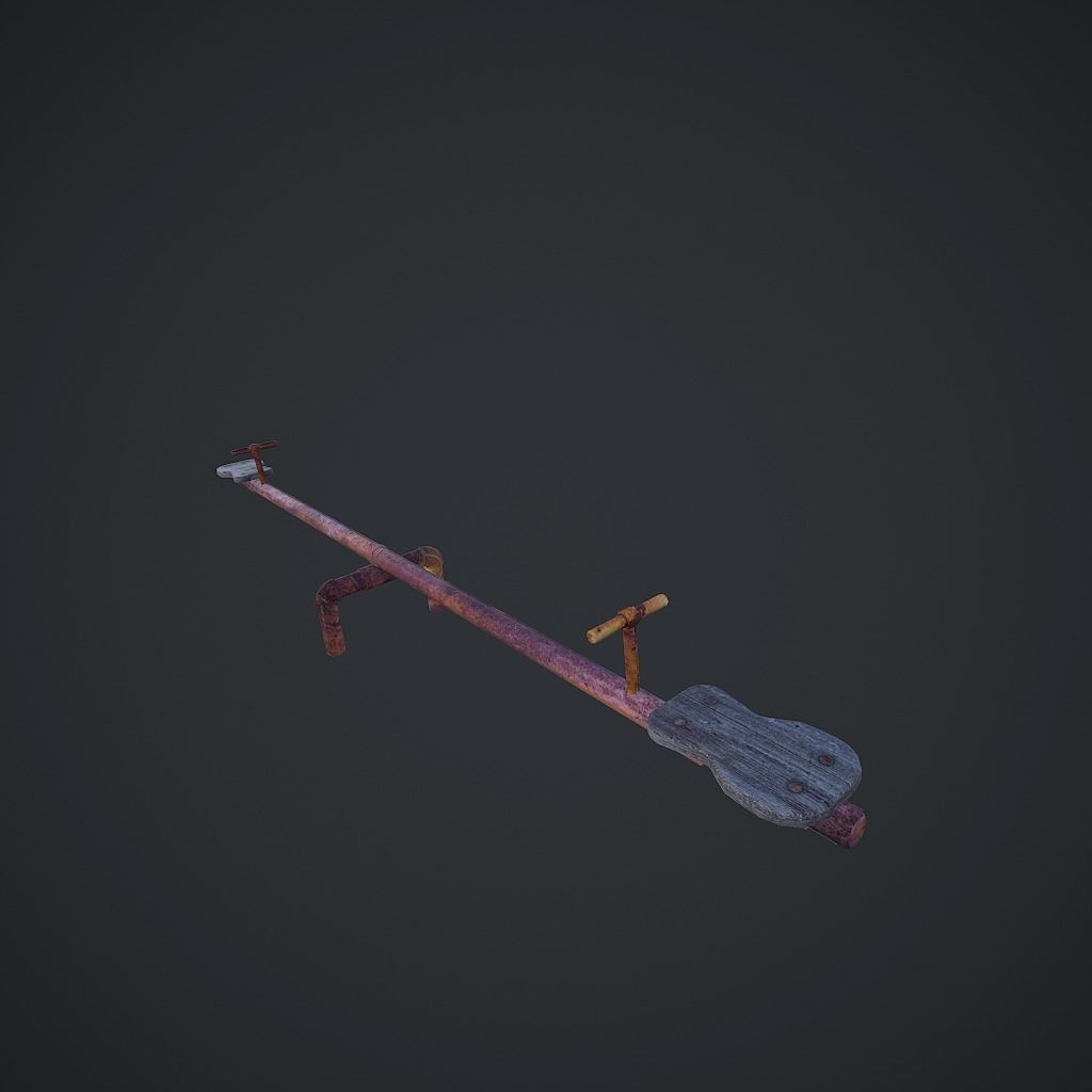 Old teter Low-poly 3D model_1