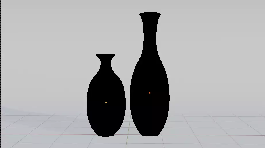 Modern Ceramic Vase Set Decorative Vases for Interior Design 3D model_8