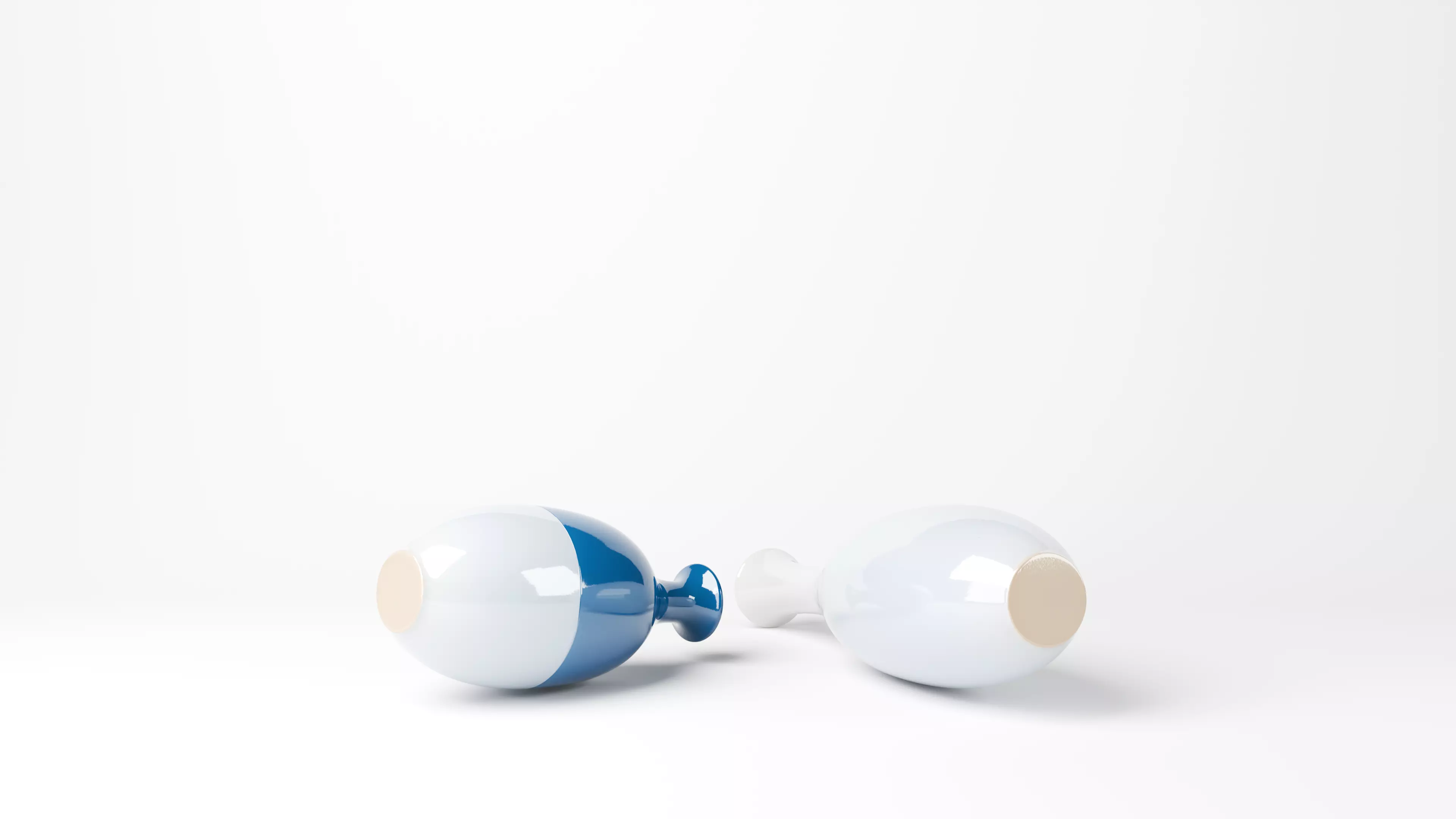 Modern Ceramic Vase Set Decorative Vases for Interior Design 3D model_2