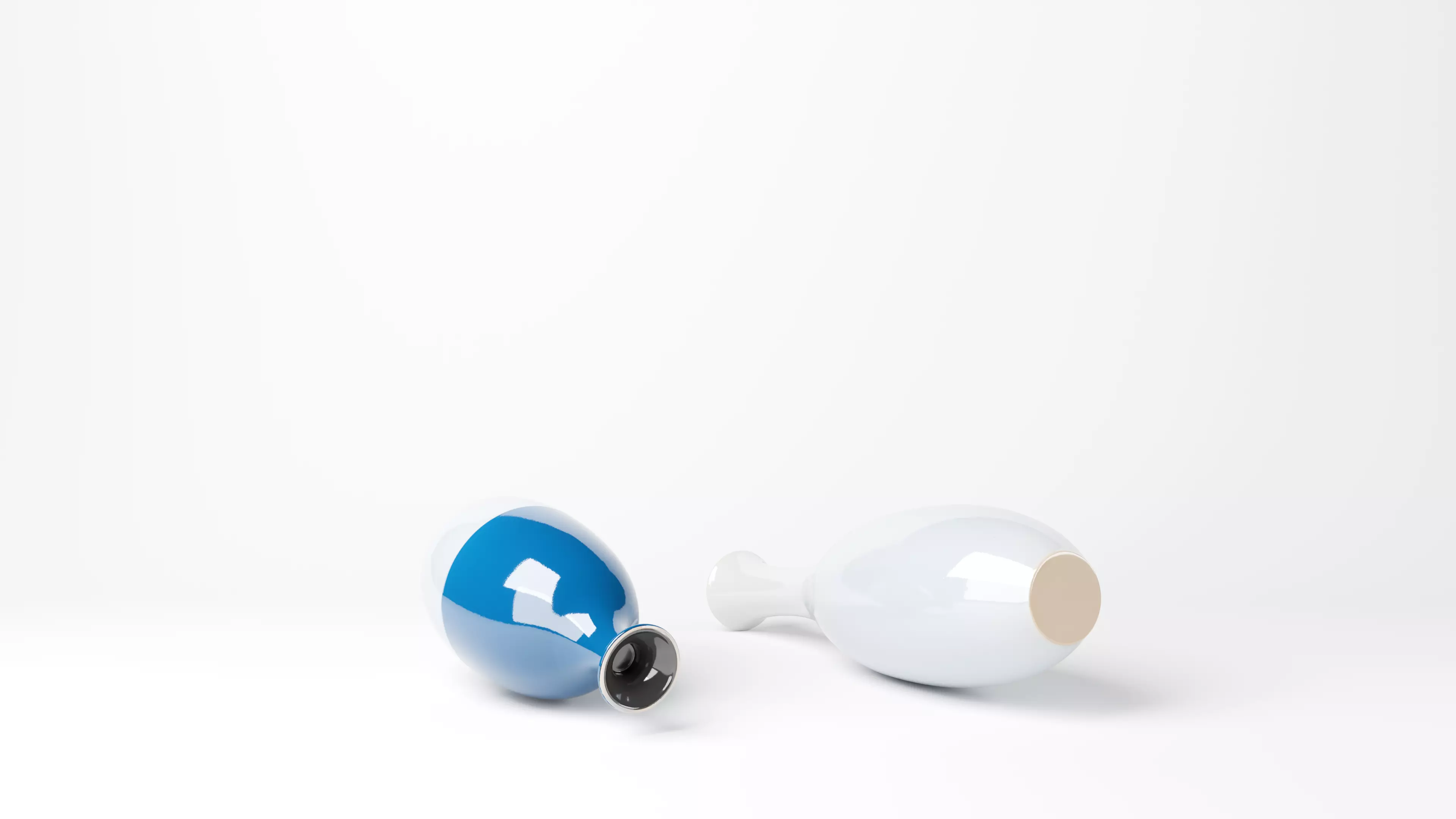 Modern Ceramic Vase Set Decorative Vases for Interior Design 3D model_3