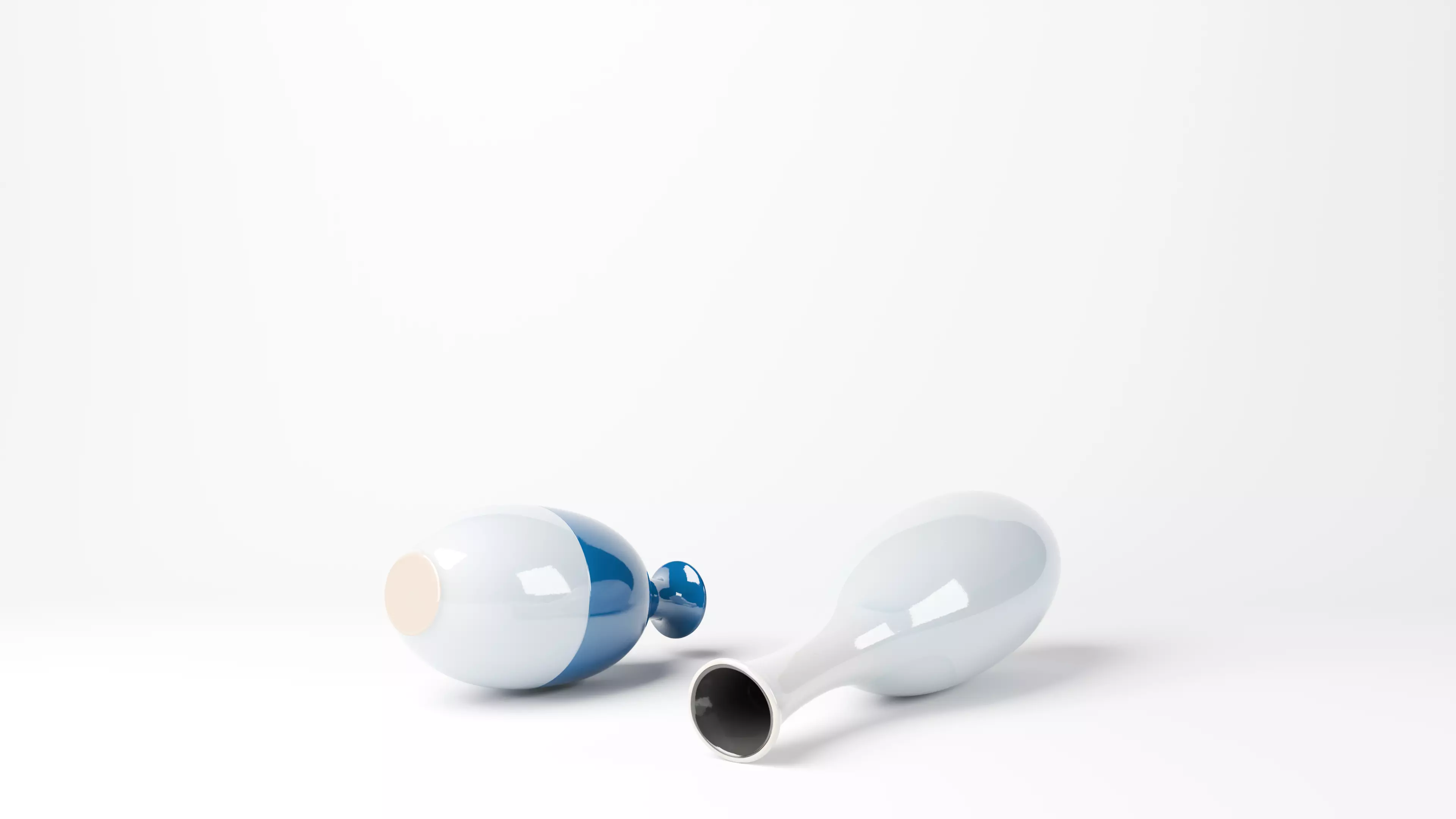 Modern Ceramic Vase Set Decorative Vases for Interior Design 3D model_4