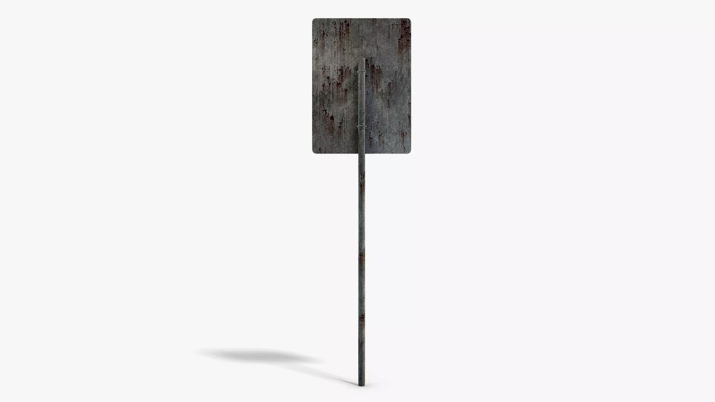 Damaged No Parking Sign Low-poly 3D model_3