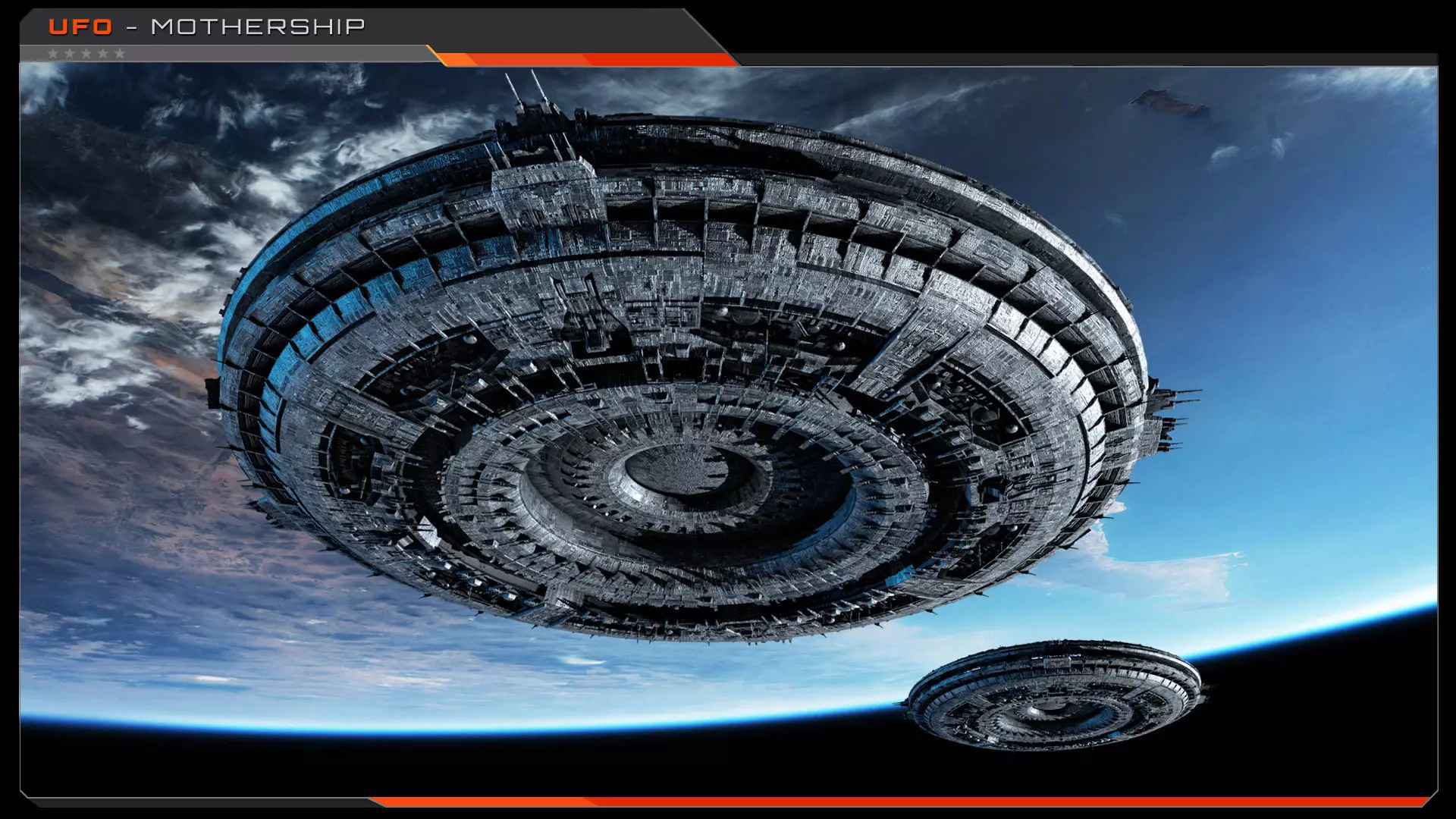 UFO MotherShip Low-poly 3D model_7