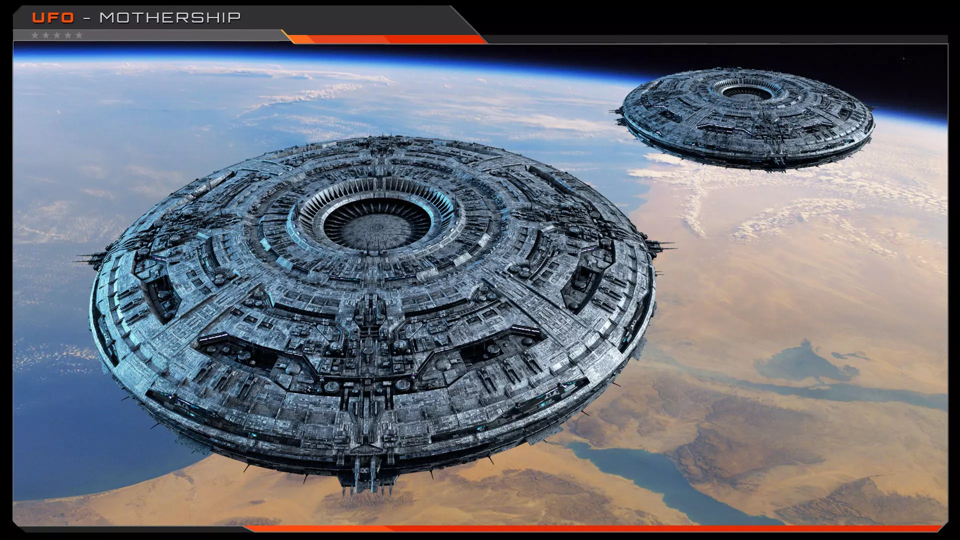 UFO MotherShip Low-poly 3D model_3