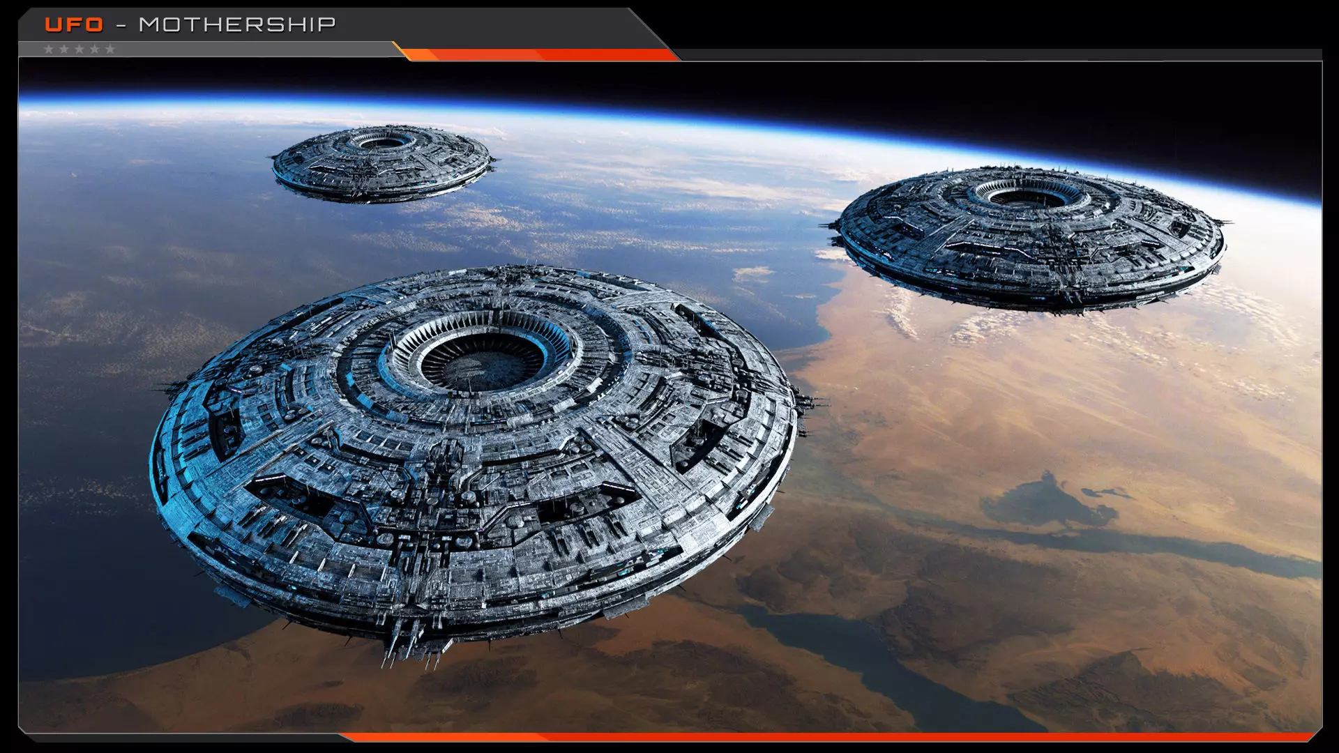 UFO MotherShip Low-poly 3D model_2