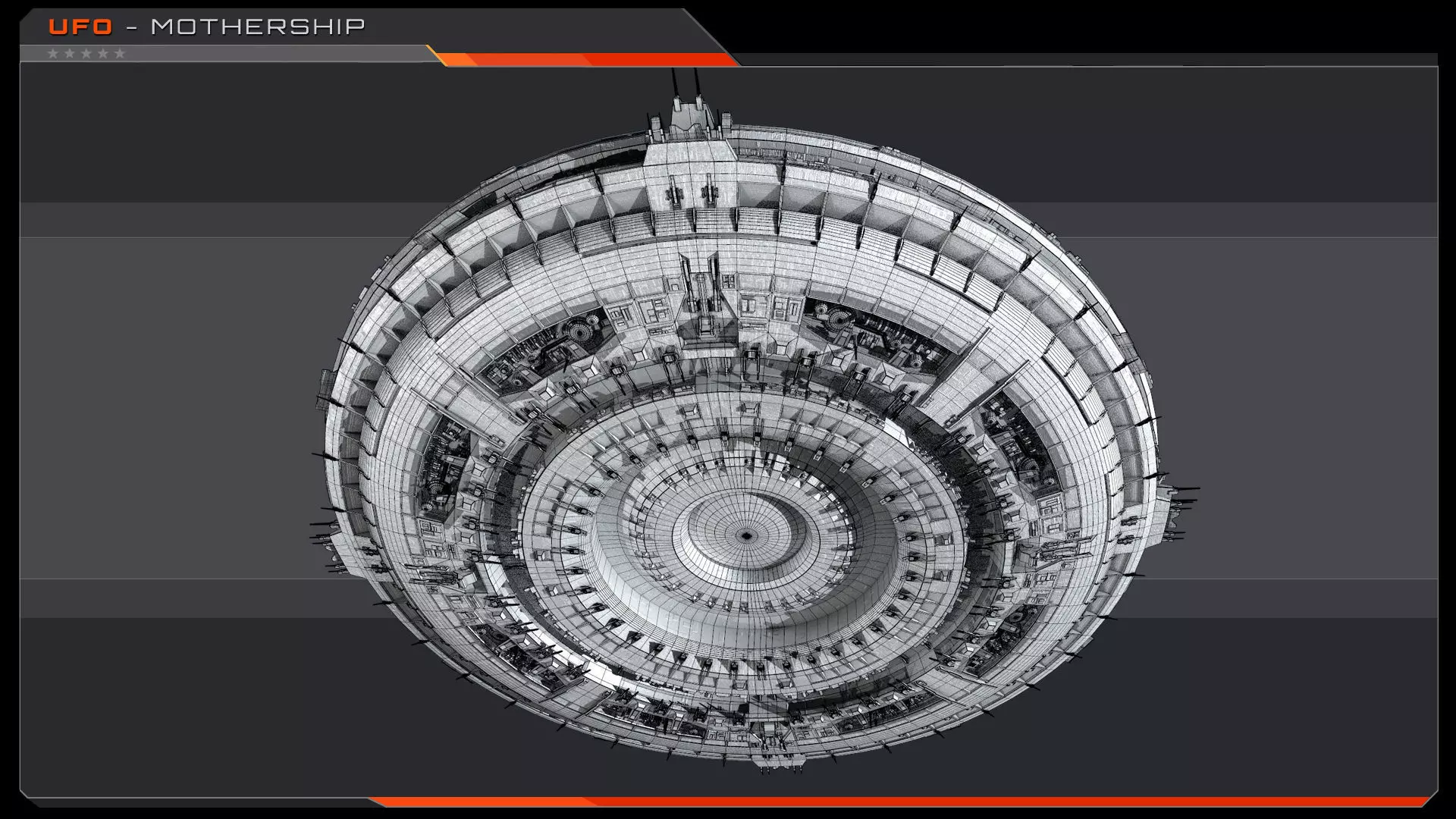 UFO MotherShip Low-poly 3D model_12