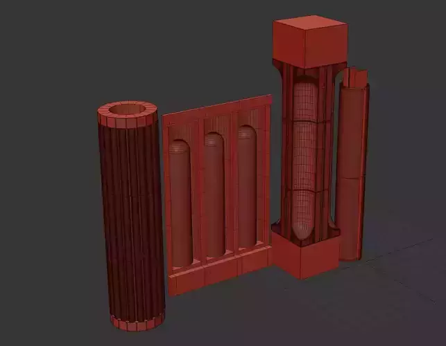  Minimal  Modern Column Set High-Quality 3D Models for Interiors