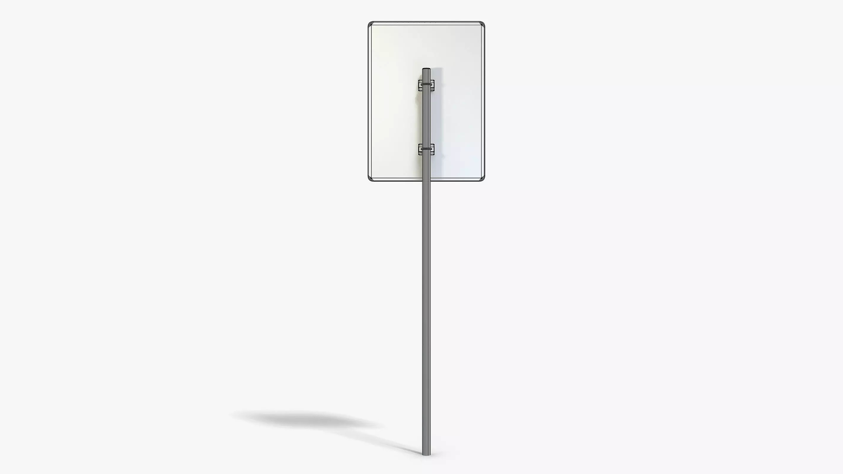 No Parking Sign Low-poly 3D model_9