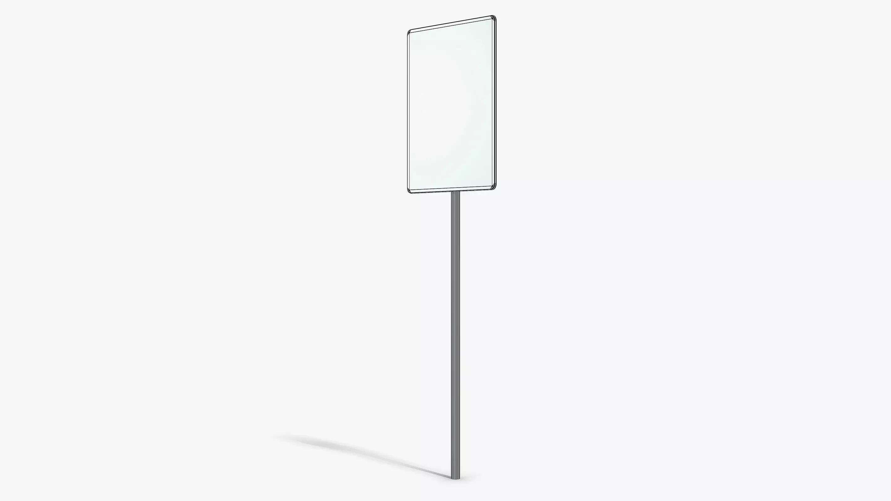 No Parking Sign Low-poly 3D model_11