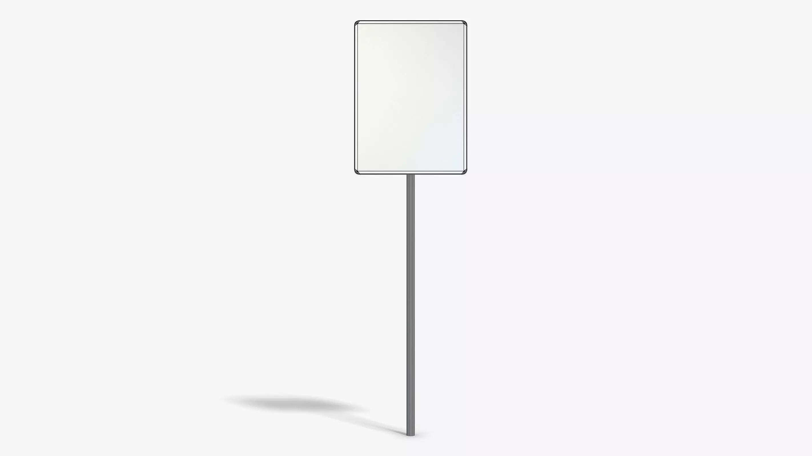 No Parking Sign Low-poly 3D model_6