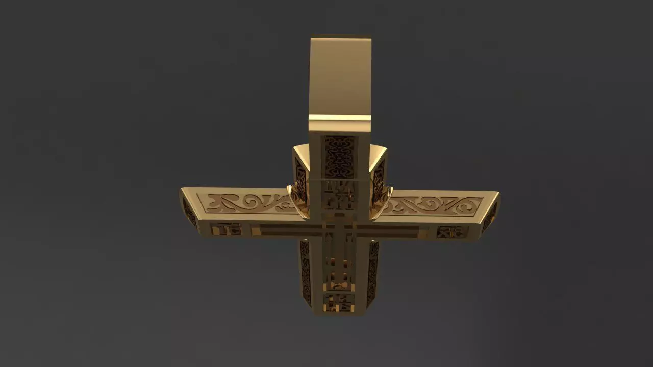 Golgotha Cross Prayer to the Cross 3D print model_2