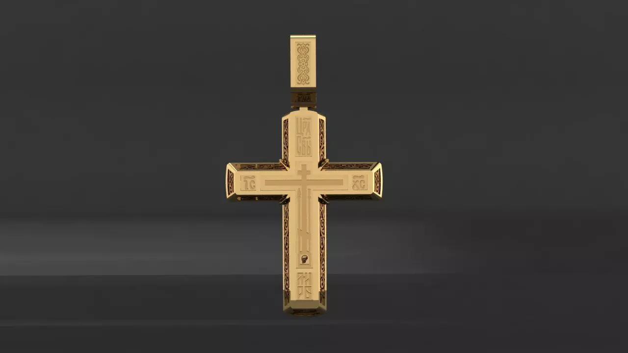 Golgotha Cross Prayer to the Cross 3D print model_0