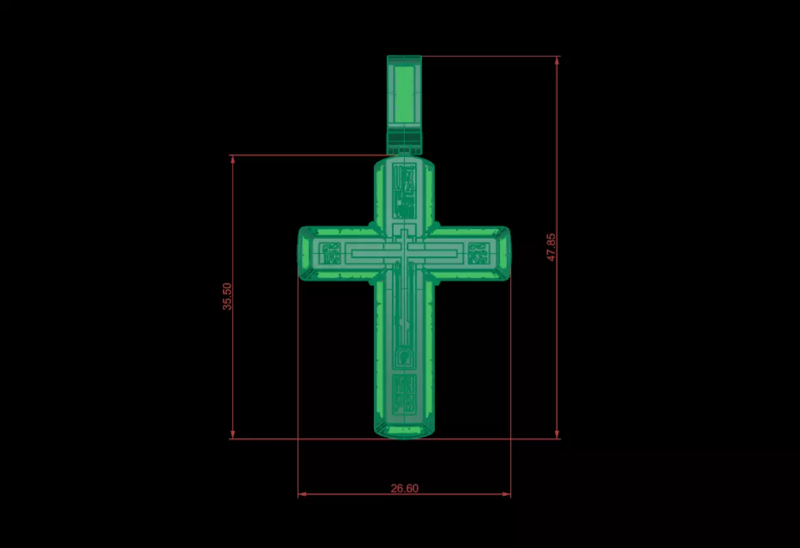 Golgotha Cross Prayer to the Cross 3D print model_7