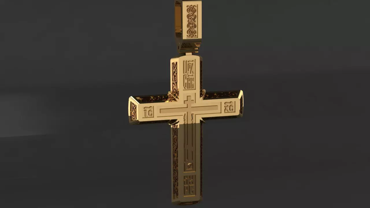 Golgotha Cross Prayer to the Cross 3D print model_1