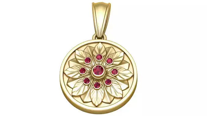GOLD FLOWER PENDENT