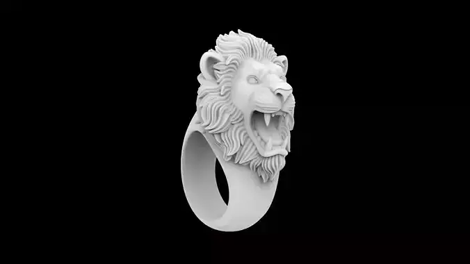 Lion Head Ring 3D Printable Jewelry