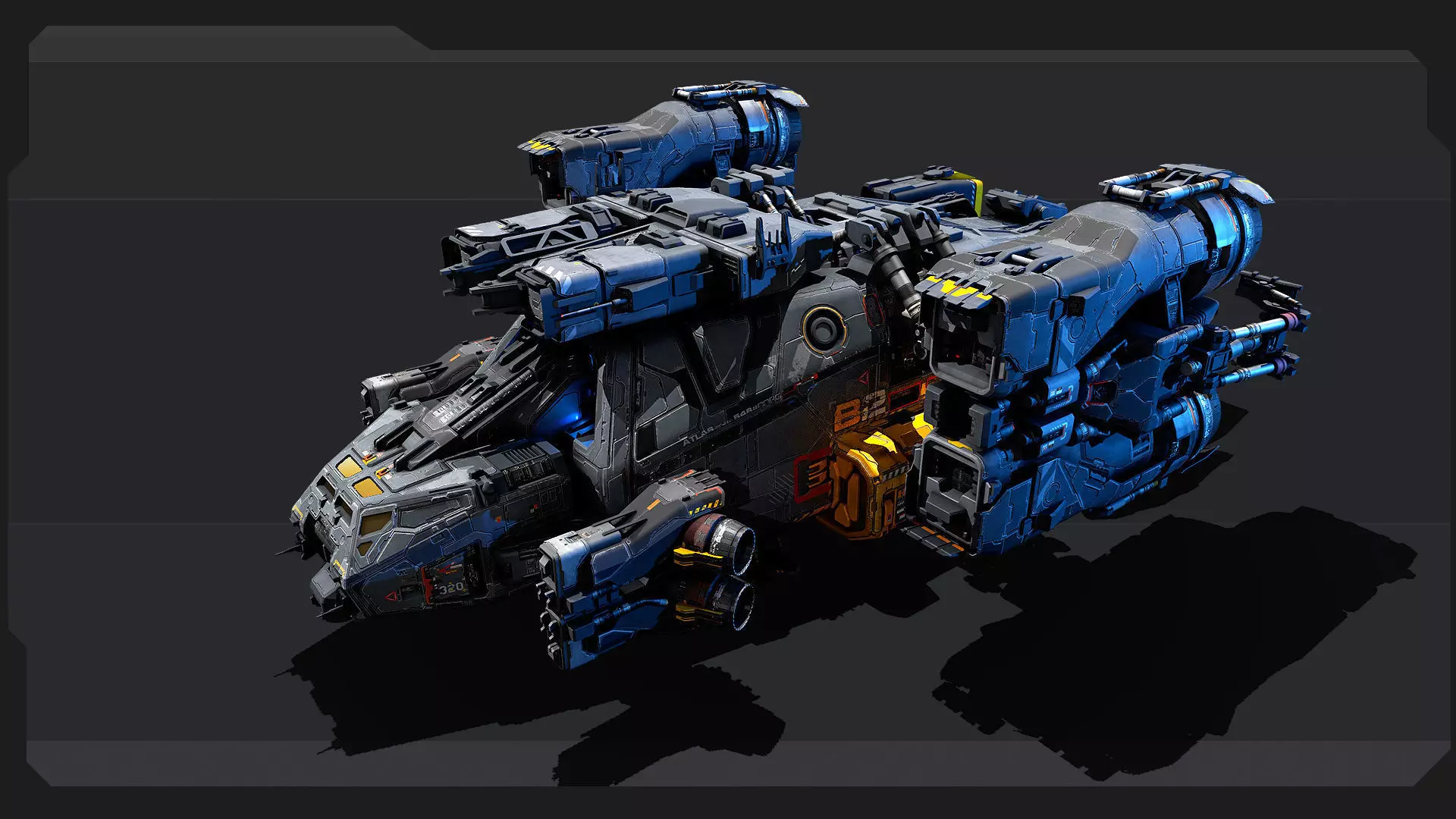 ATLAS - Cargoship Low-poly 3D model_2